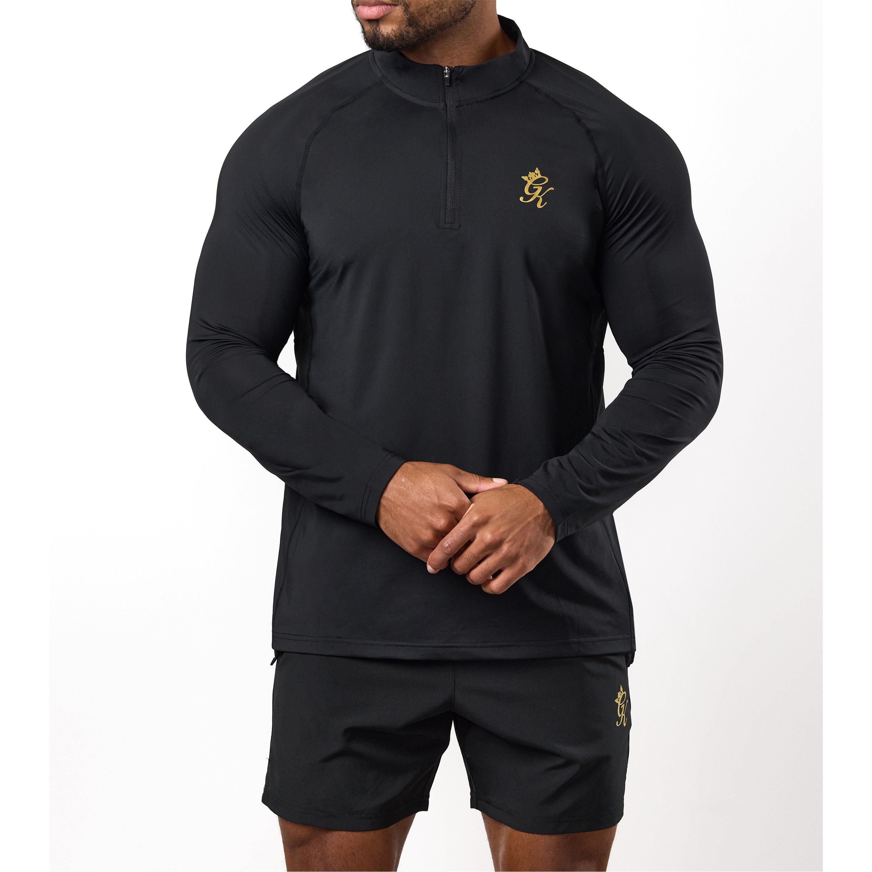 Zwart/Goud - Gym King - Gym King Energy quarter Zip Funnel - 3