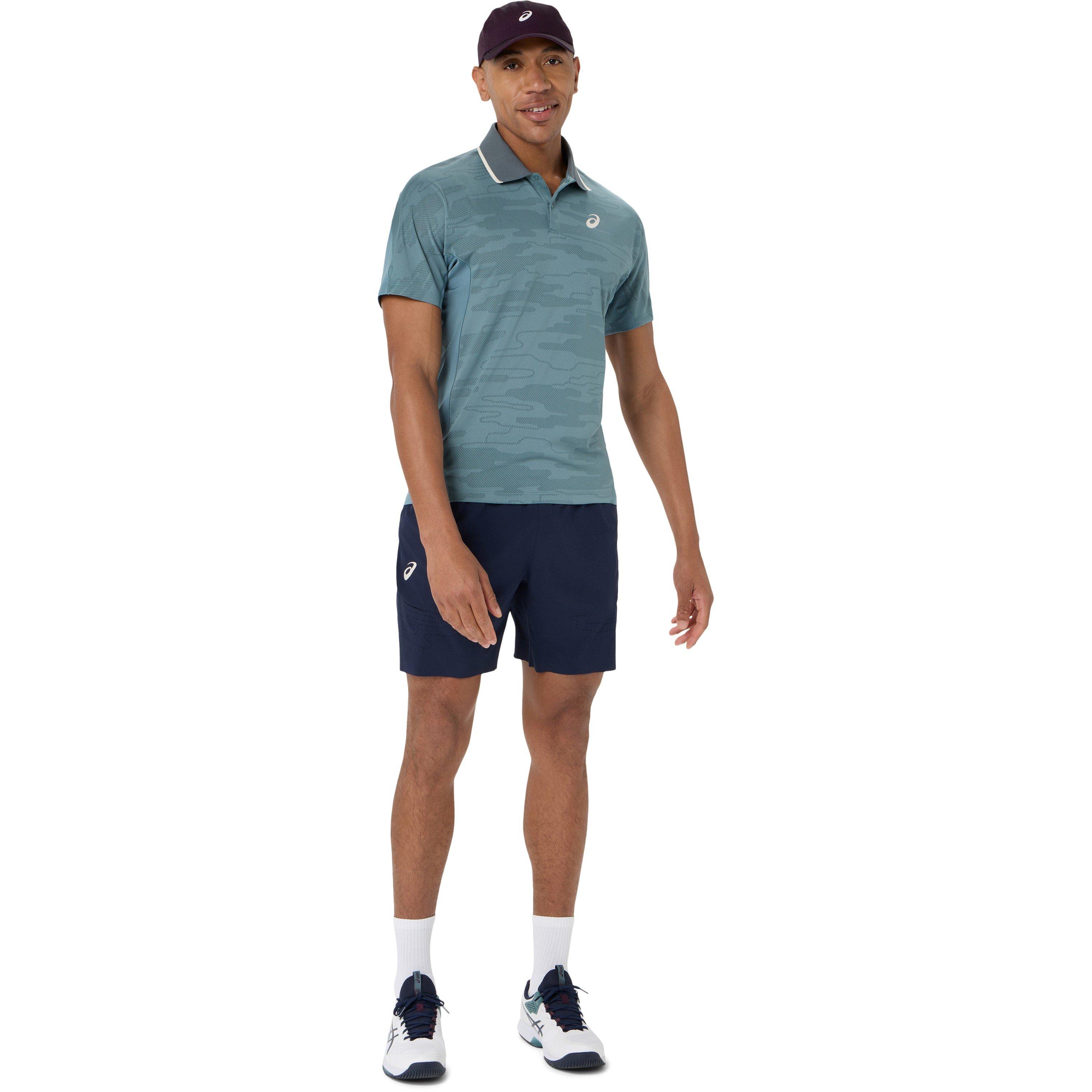 Foggy Teal - Asics - Men's Match Short Sleeve Polo Shirt - 3