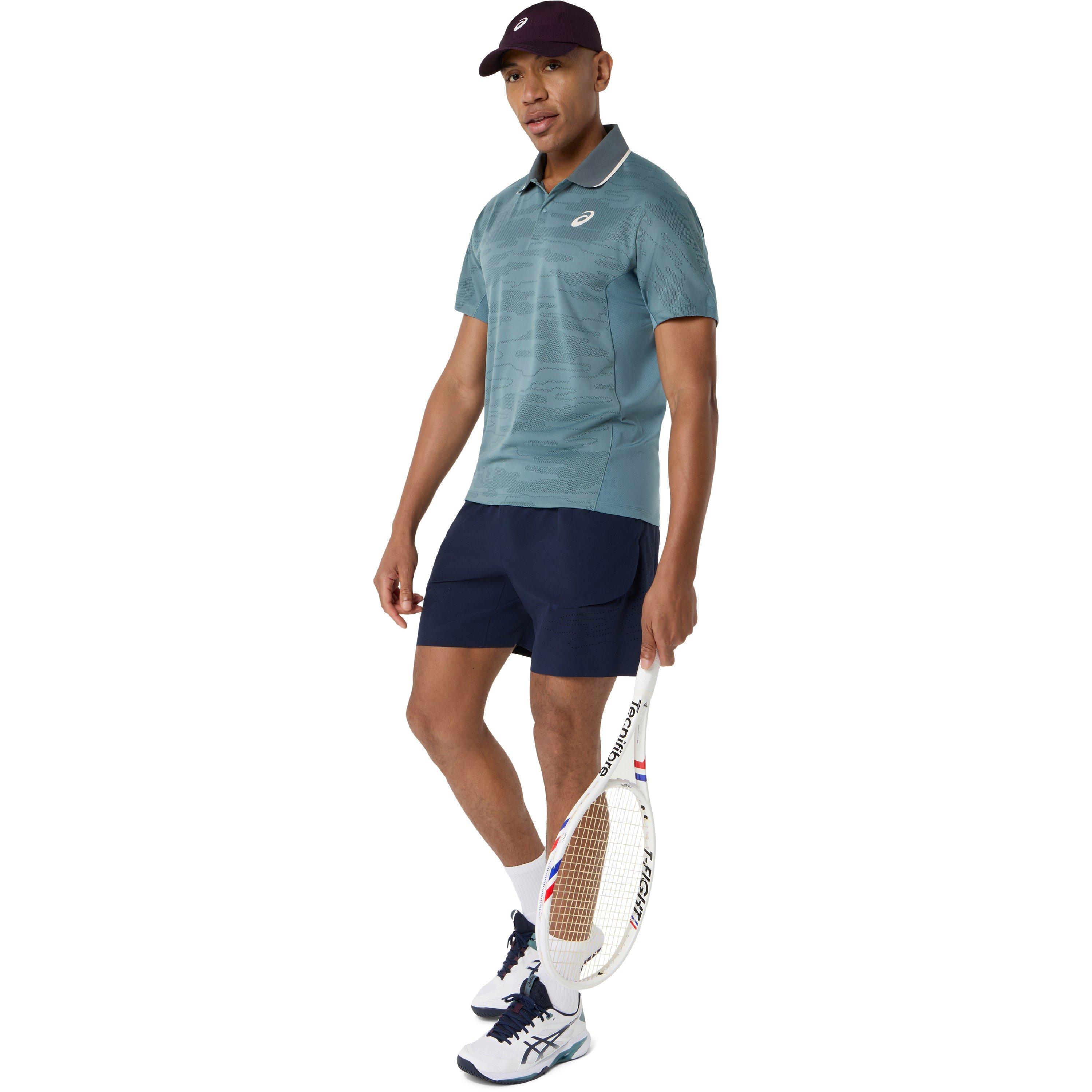 Foggy Teal - Asics - Men's Match Short Sleeve Polo Shirt - 6