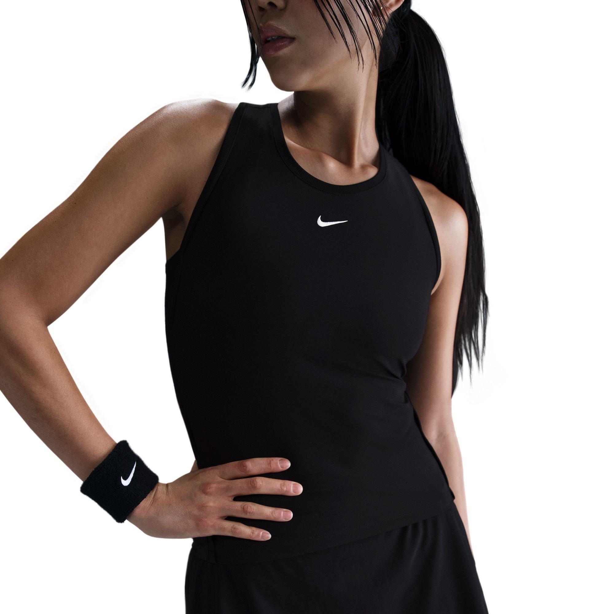 Nike Women's Nikecourt Victory Tennis Tank - Black/White - 8 (XS)
