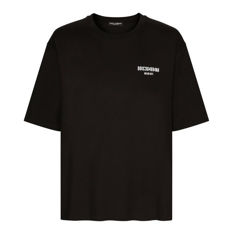 Dolce and Gabbana | Dg Vib3 Patch Cotton T-Shirt | Oversized Dolce and Gabbana | Dg Vib3 Patch Cotton T-Shirt | Oversized
