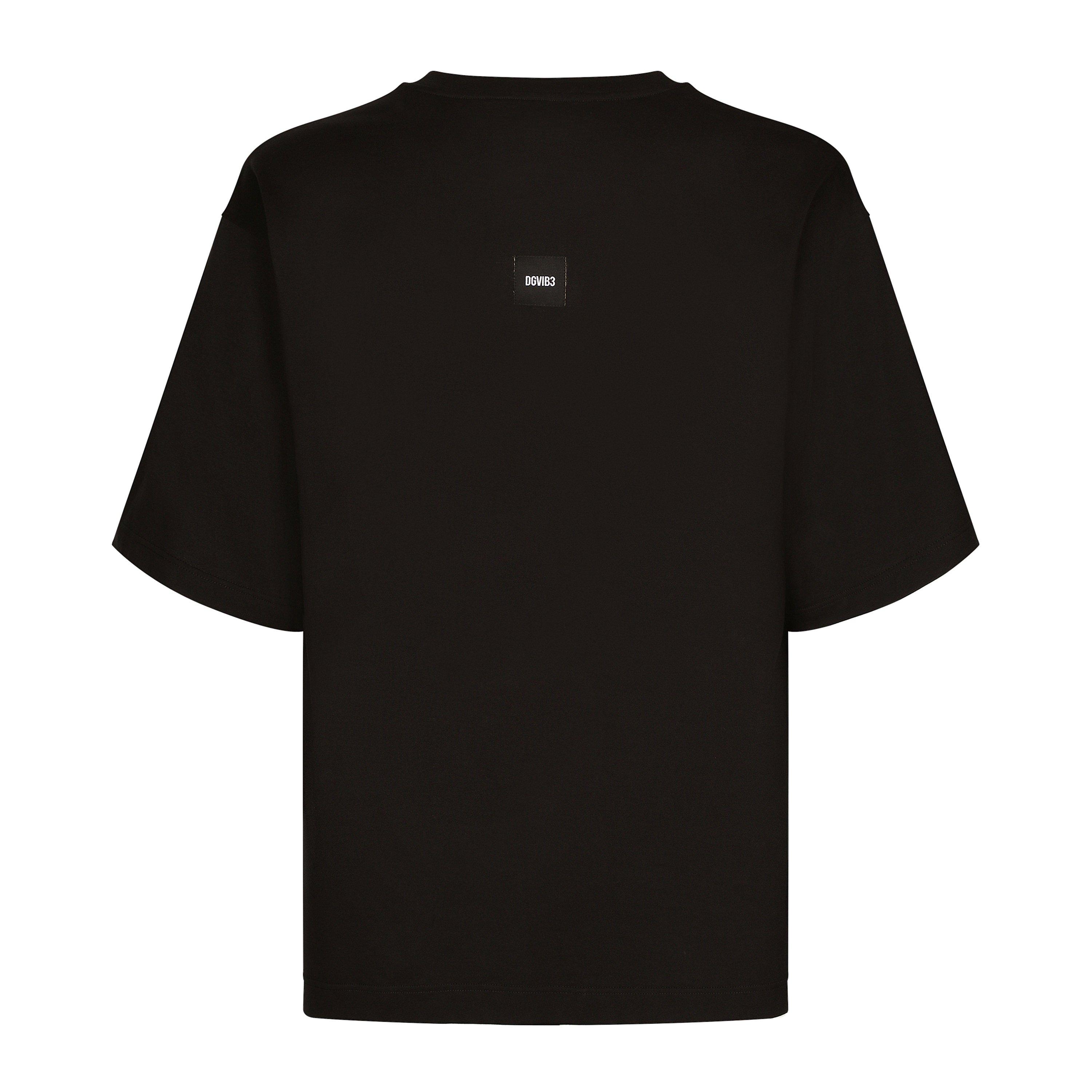 Dolce and Gabbana | Dg Vib3 Patch Cotton T-Shirt | Oversized