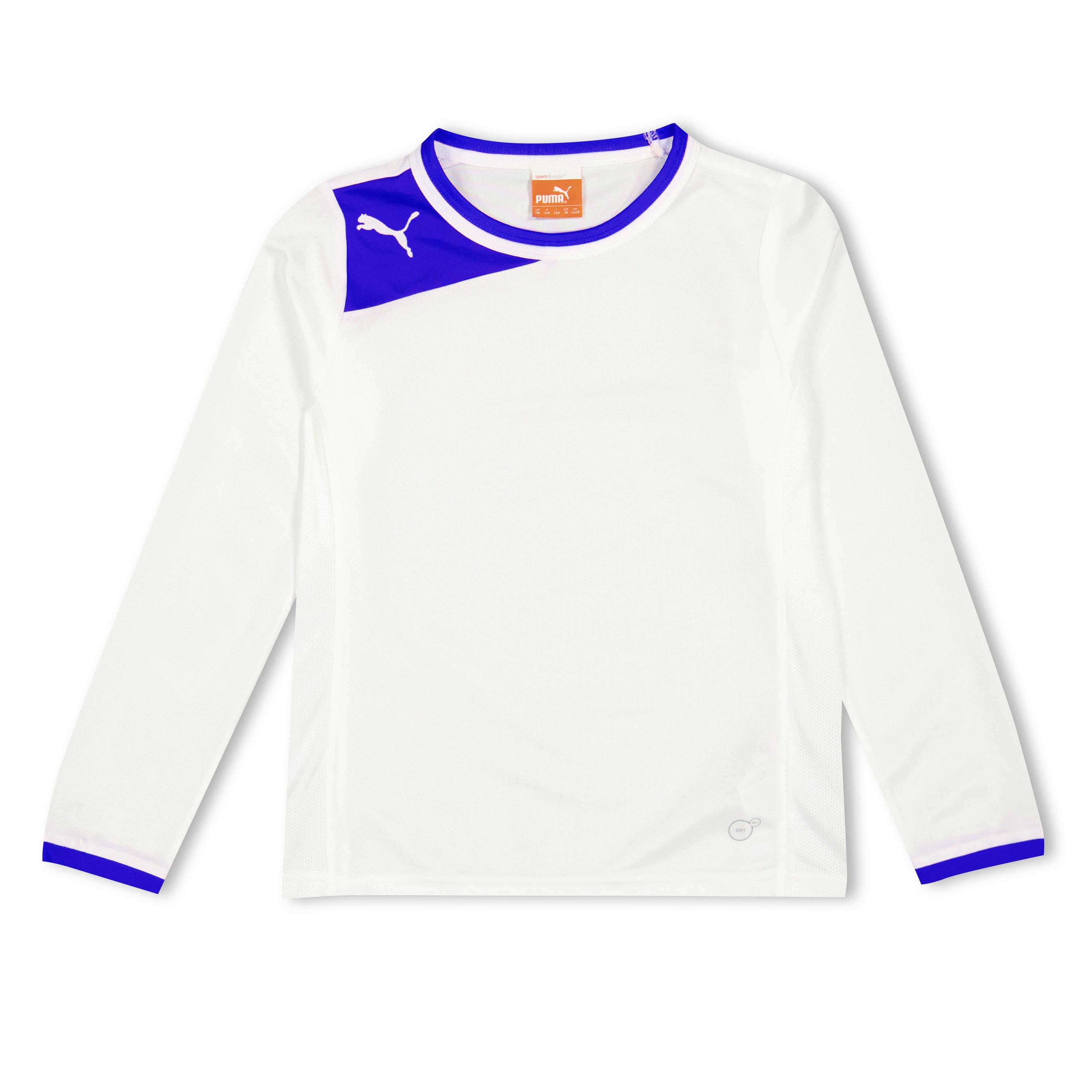 Puma Boys (13) Fb Powercat 5.12 Ls Shirt Juniors - White - 7-8 (S)