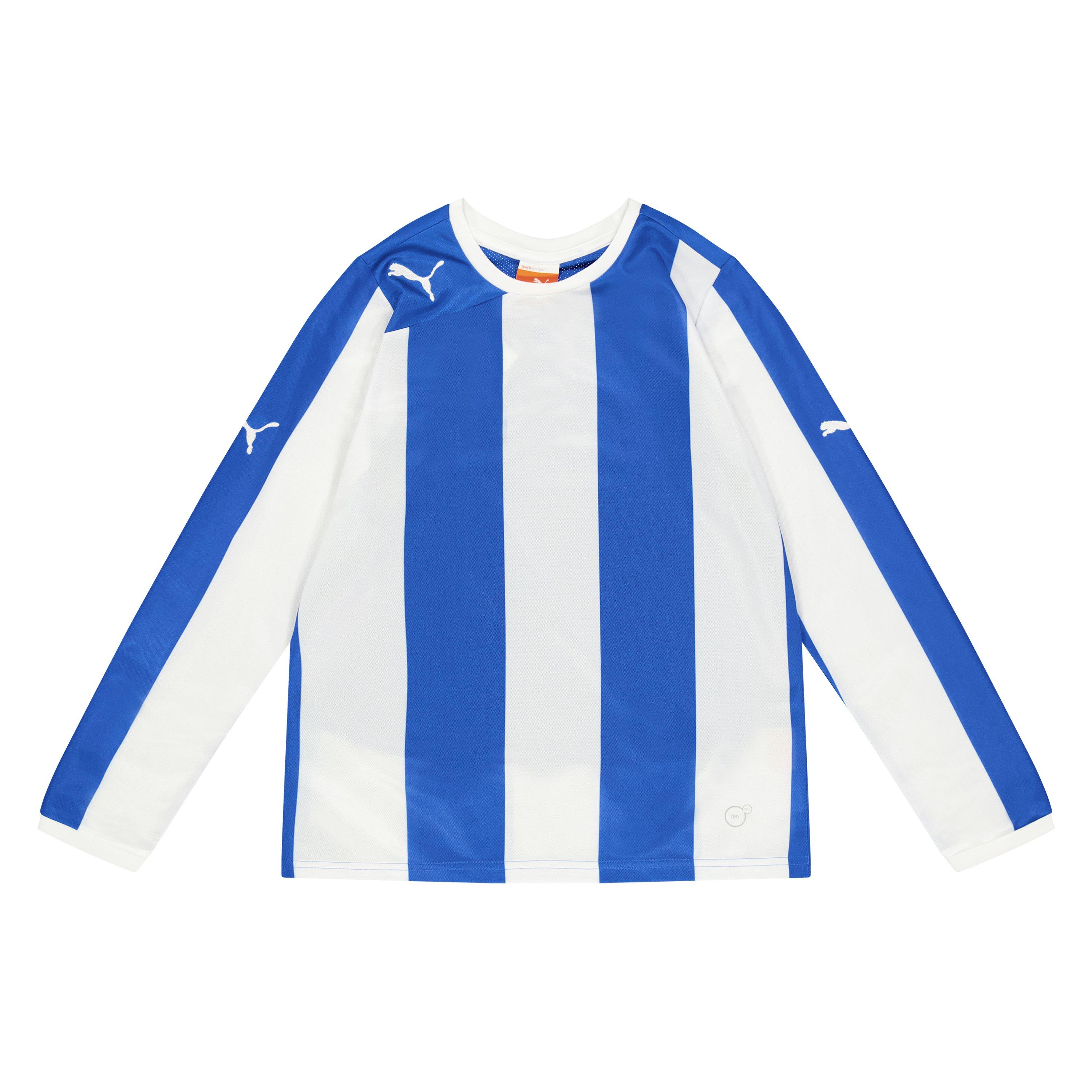 Puma Boys (5) Striped Ls Shirt Juniors - Blue - 14 (2XL)