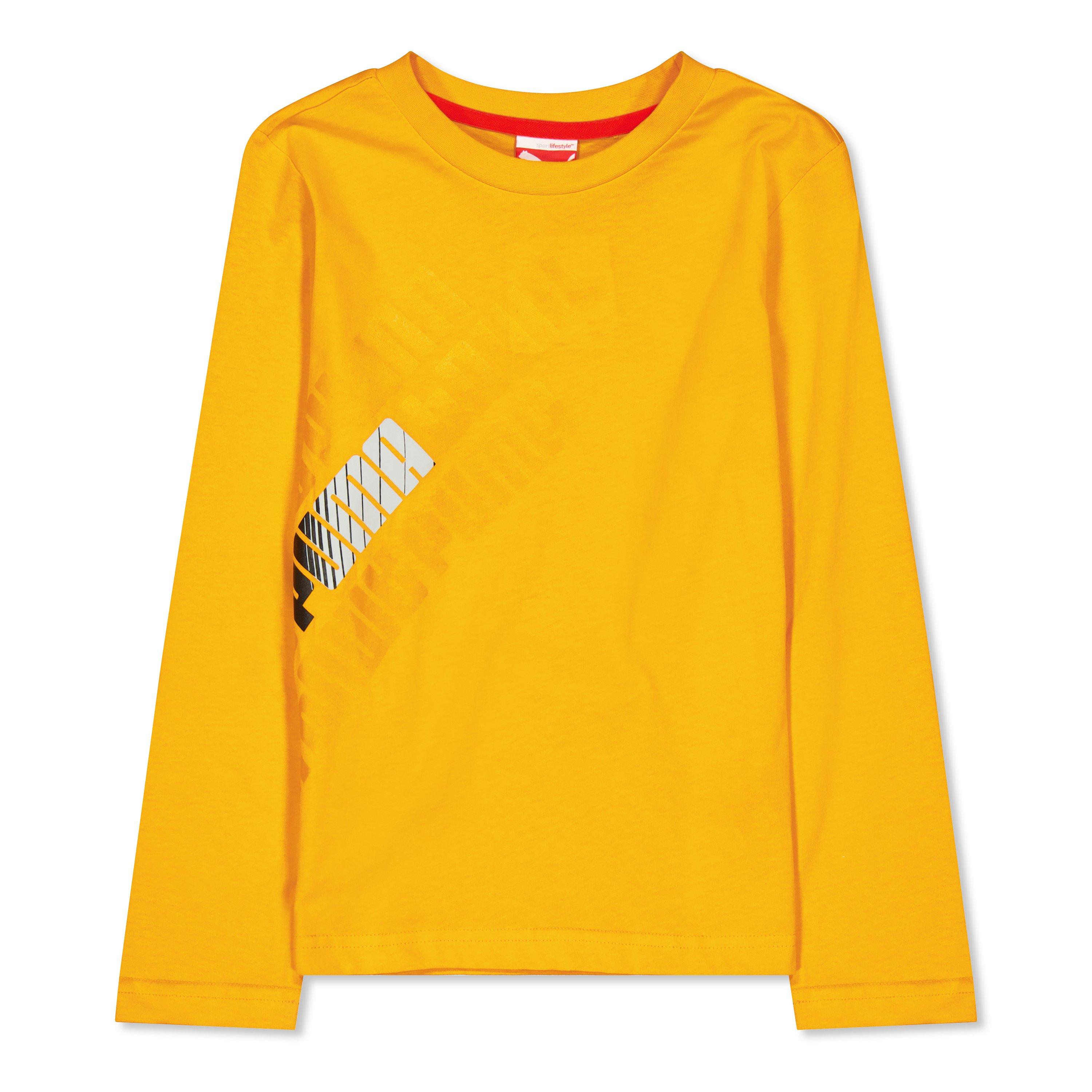 Puma Boys Graphic Ls Tee Juniors - Orange - 11-12 (L)