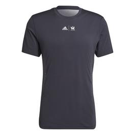 adidas graphic print longline T-shirt