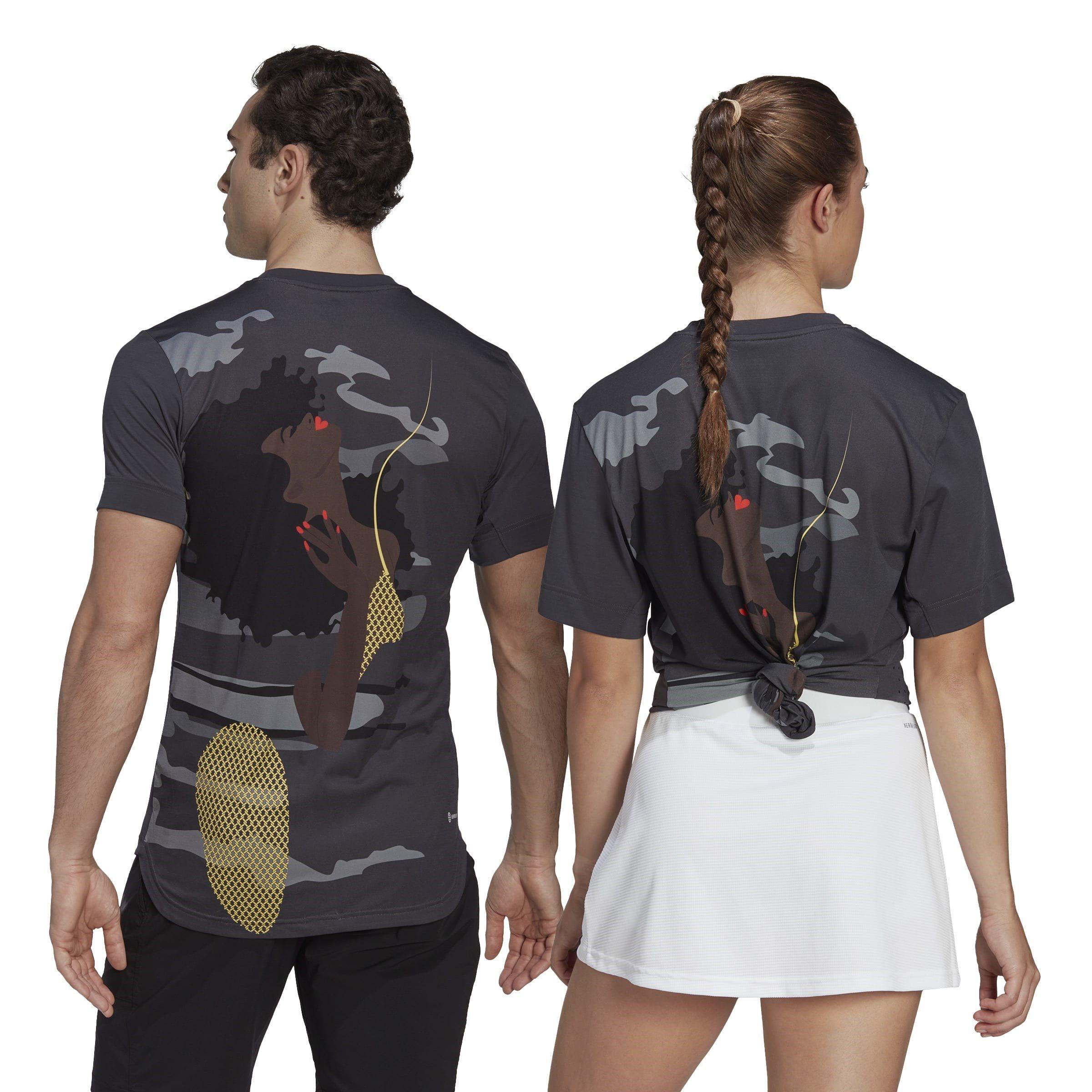 Sivo - adidas - New York Graphic Tennis Tee - 6