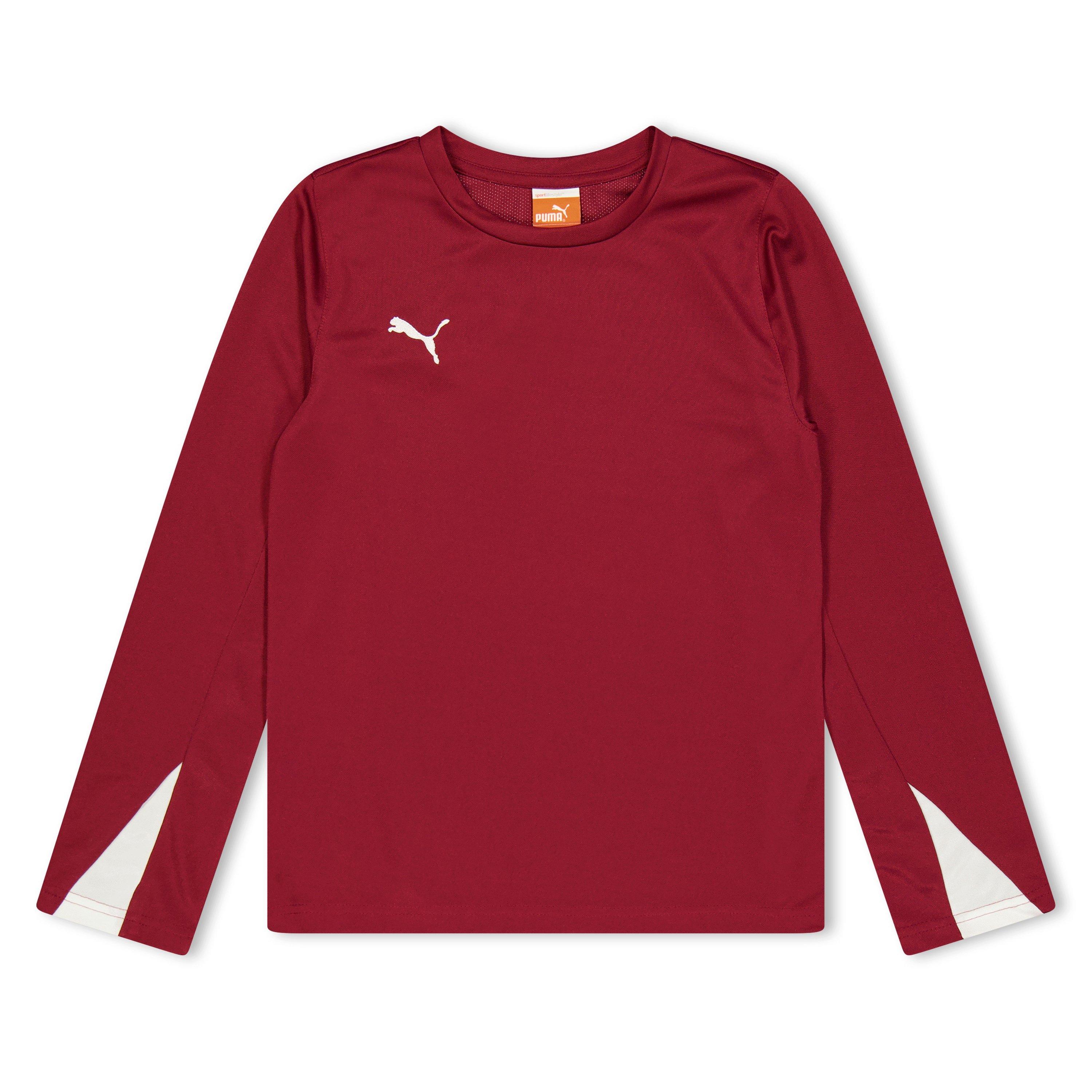 Puma  Kids ' Team Long Sleeve Performance Gym Top - Red - 14 (2XL)