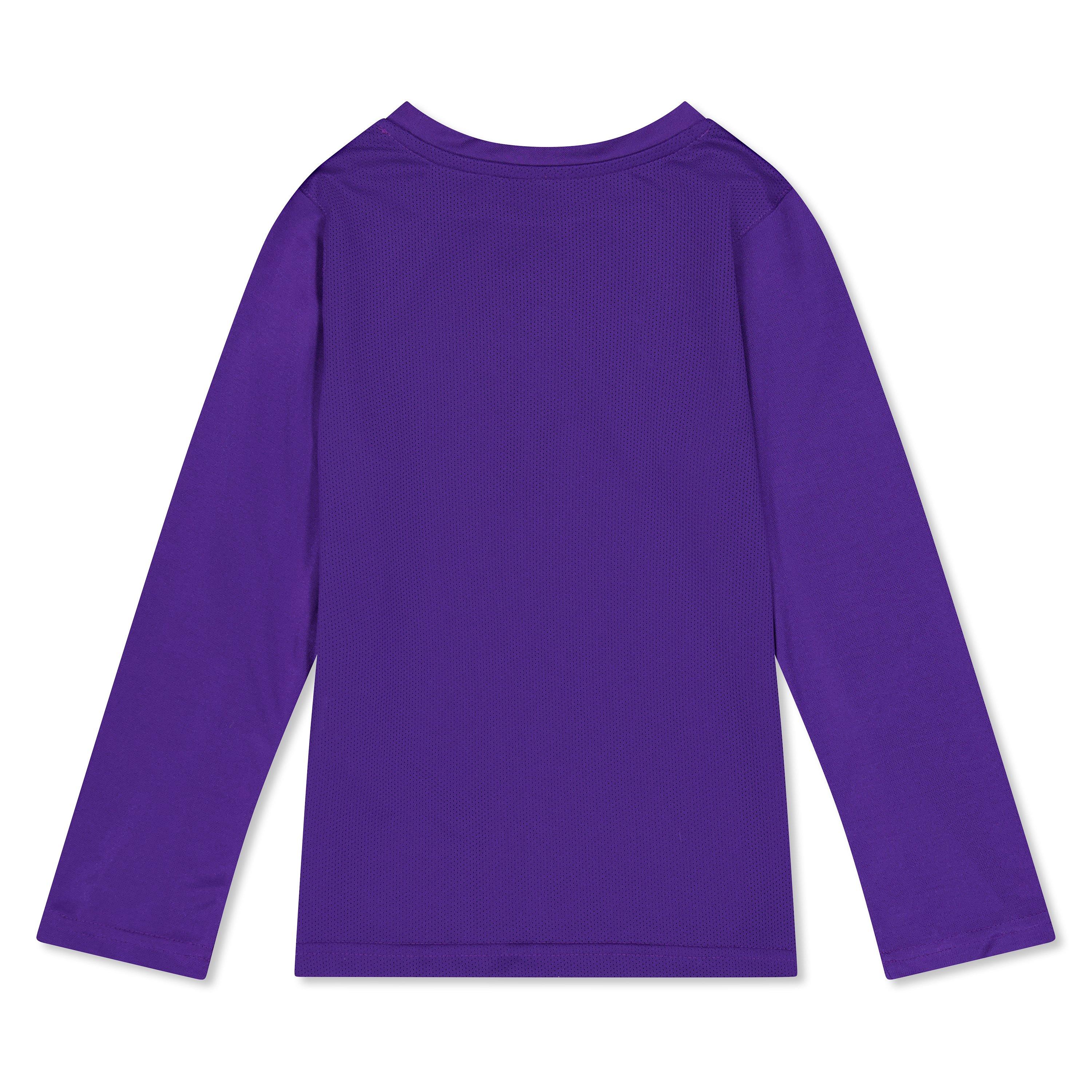 Purple - Puma - Unisex Kids' Team Long Sleeve Performance Gym Top - 2