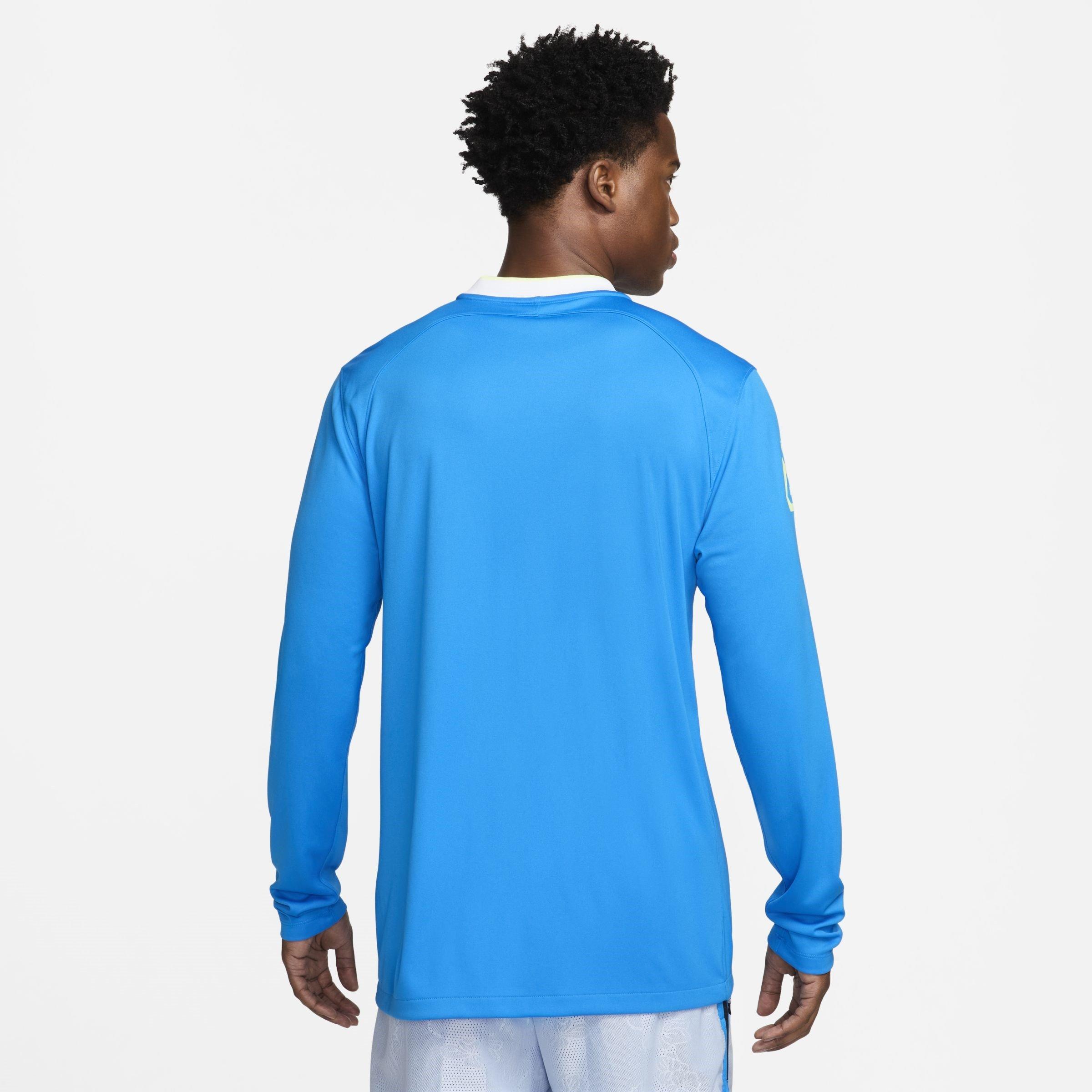 Foto Blå/Volt - Nike - Giannis Dri-FIT Long Sleeve Basketball Top Mens - 2