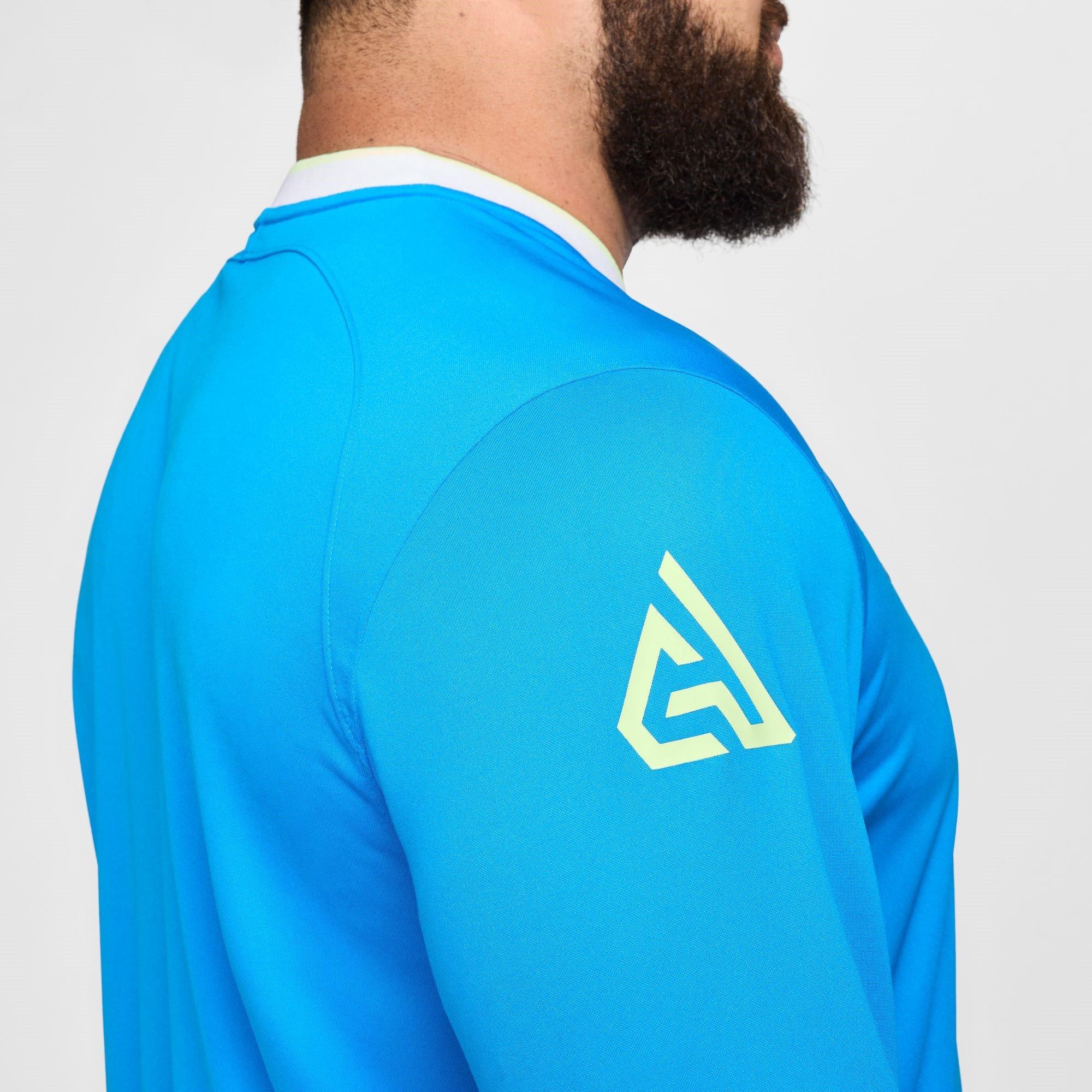 Foto Blå/Volt - Nike - Giannis Dri-FIT Long Sleeve Basketball Top Mens - 13