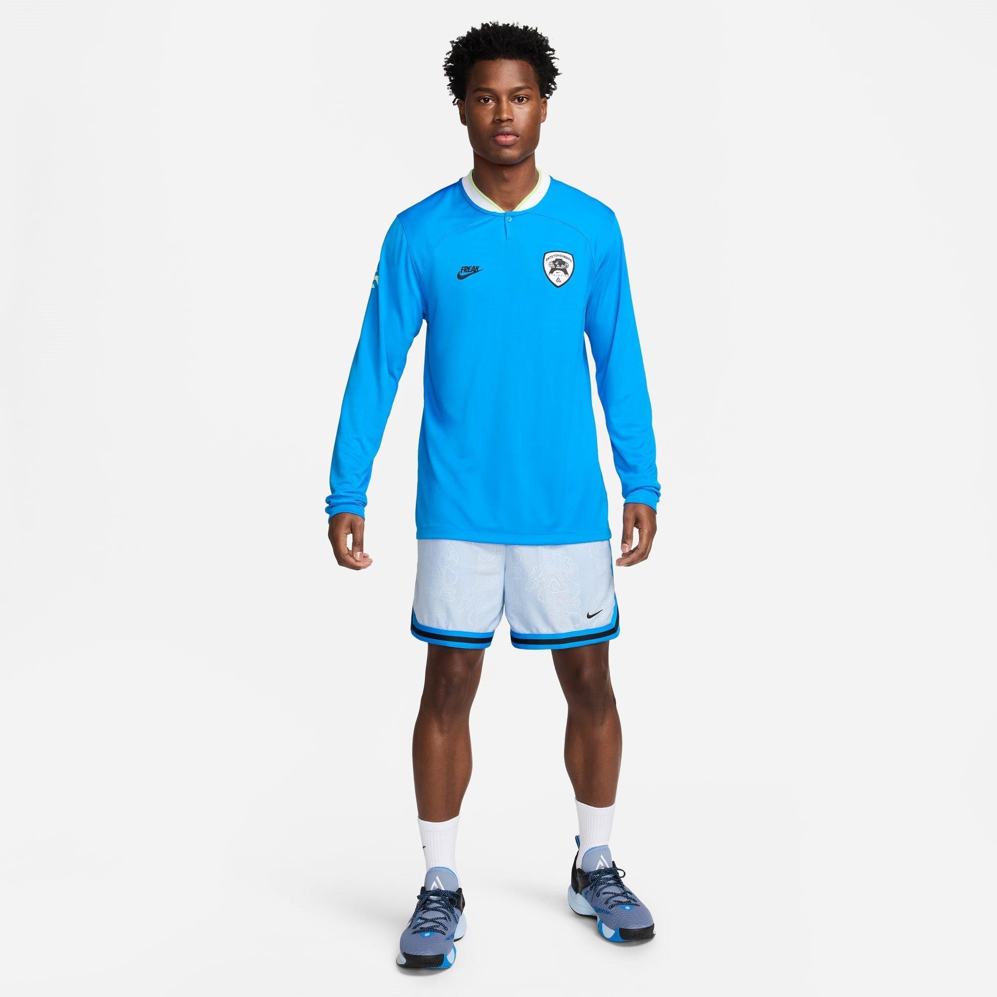 Foto Blå/Volt - Nike - Giannis Dri-FIT Long Sleeve Basketball Top Mens - 7