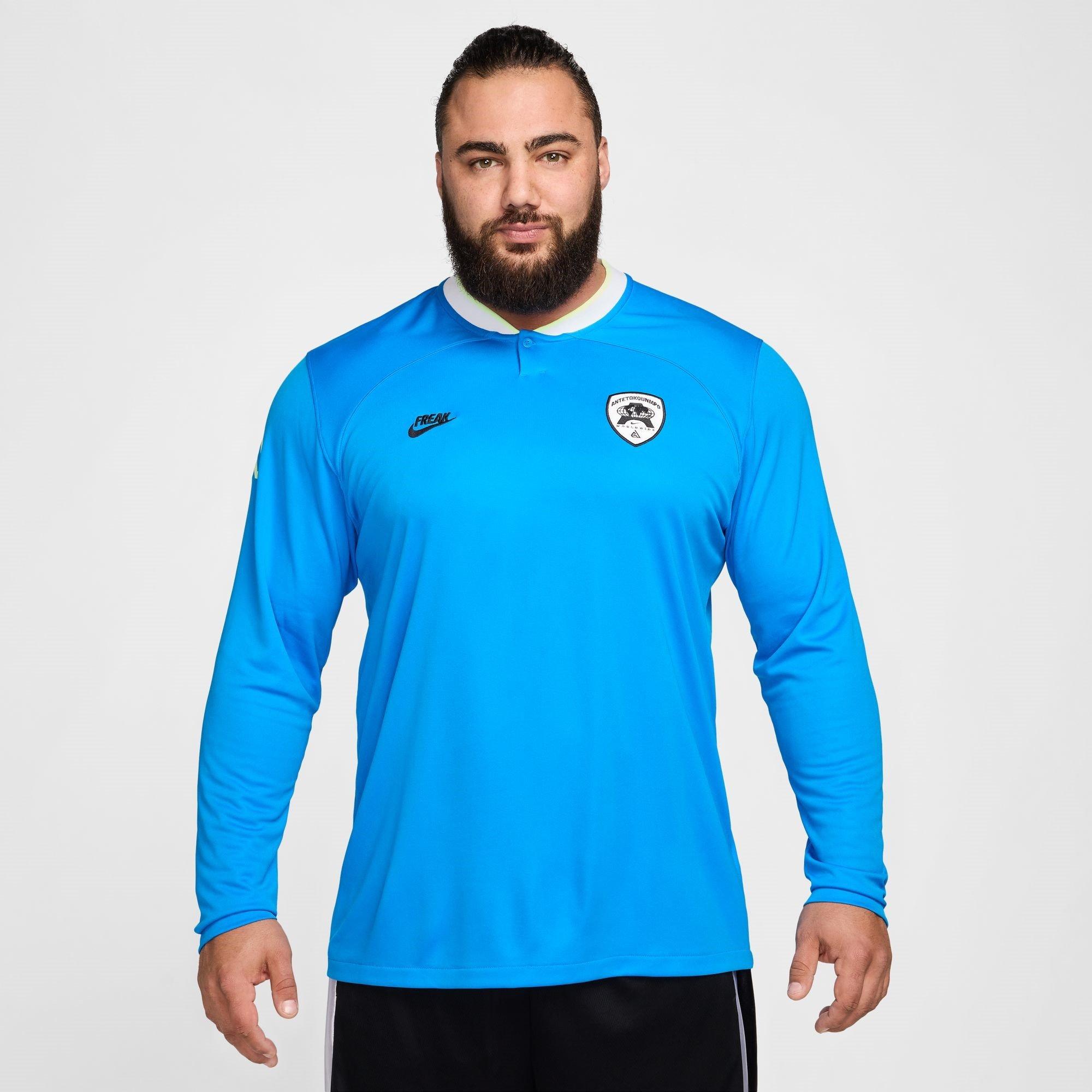 Foto Blå/Volt - Nike - Giannis Dri-FIT Long Sleeve Basketball Top Mens - 8
