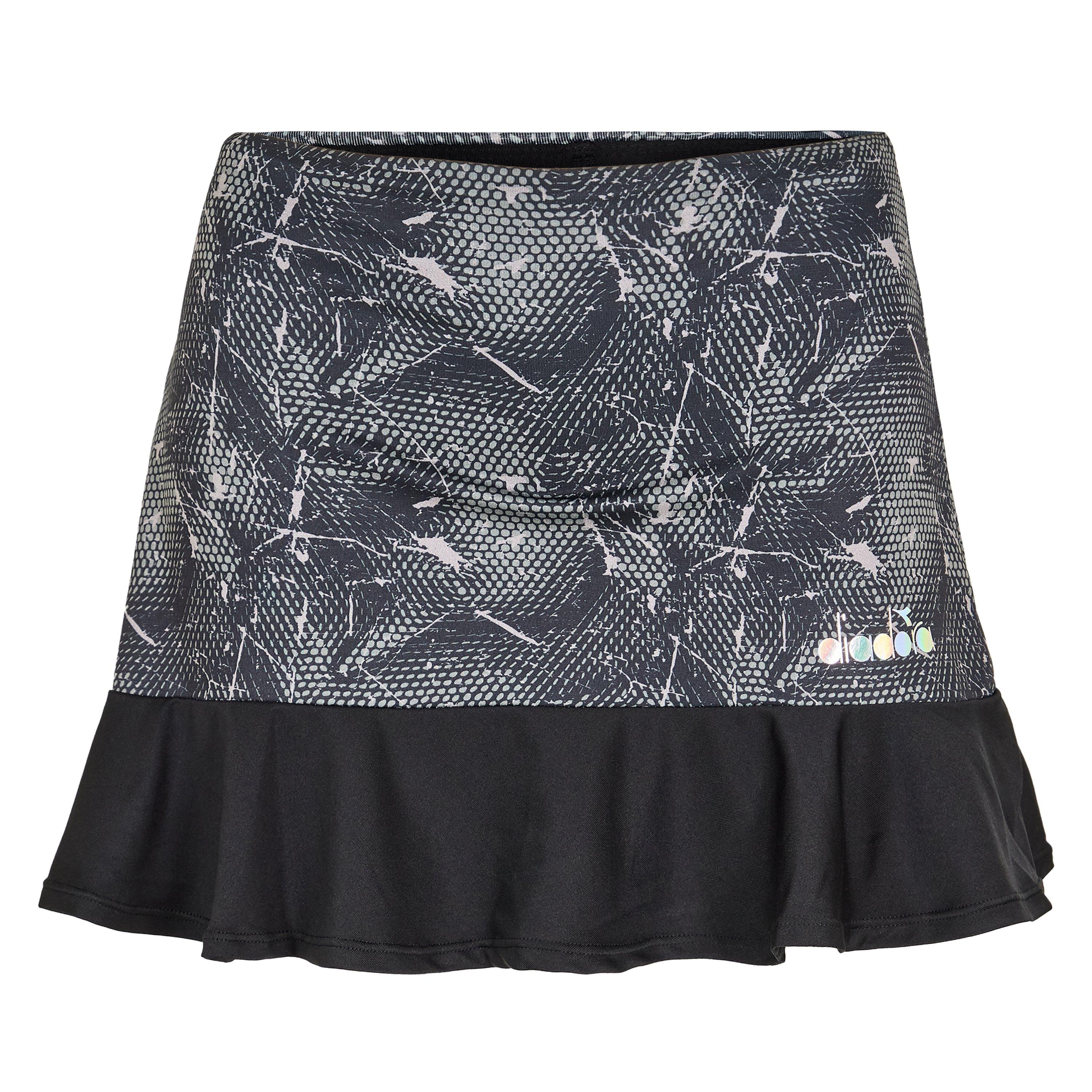 Diadora Women's Easy Scratch Performance Tennis Skirt - Black - 12 (M)