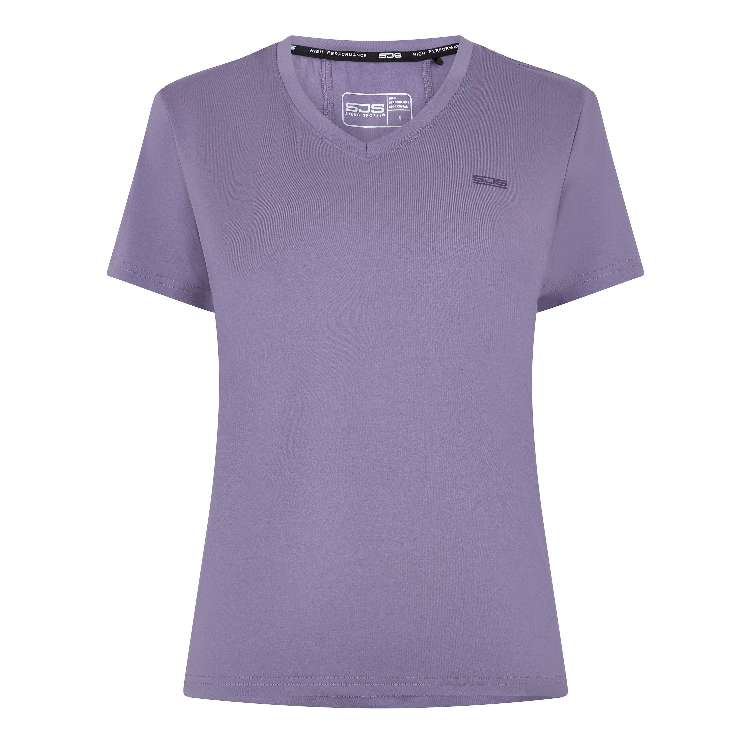 Sjeng Sports Women's Ines Tee Short Sleeve Performance T-Shirt - Blue Grape - 16 (XL)
