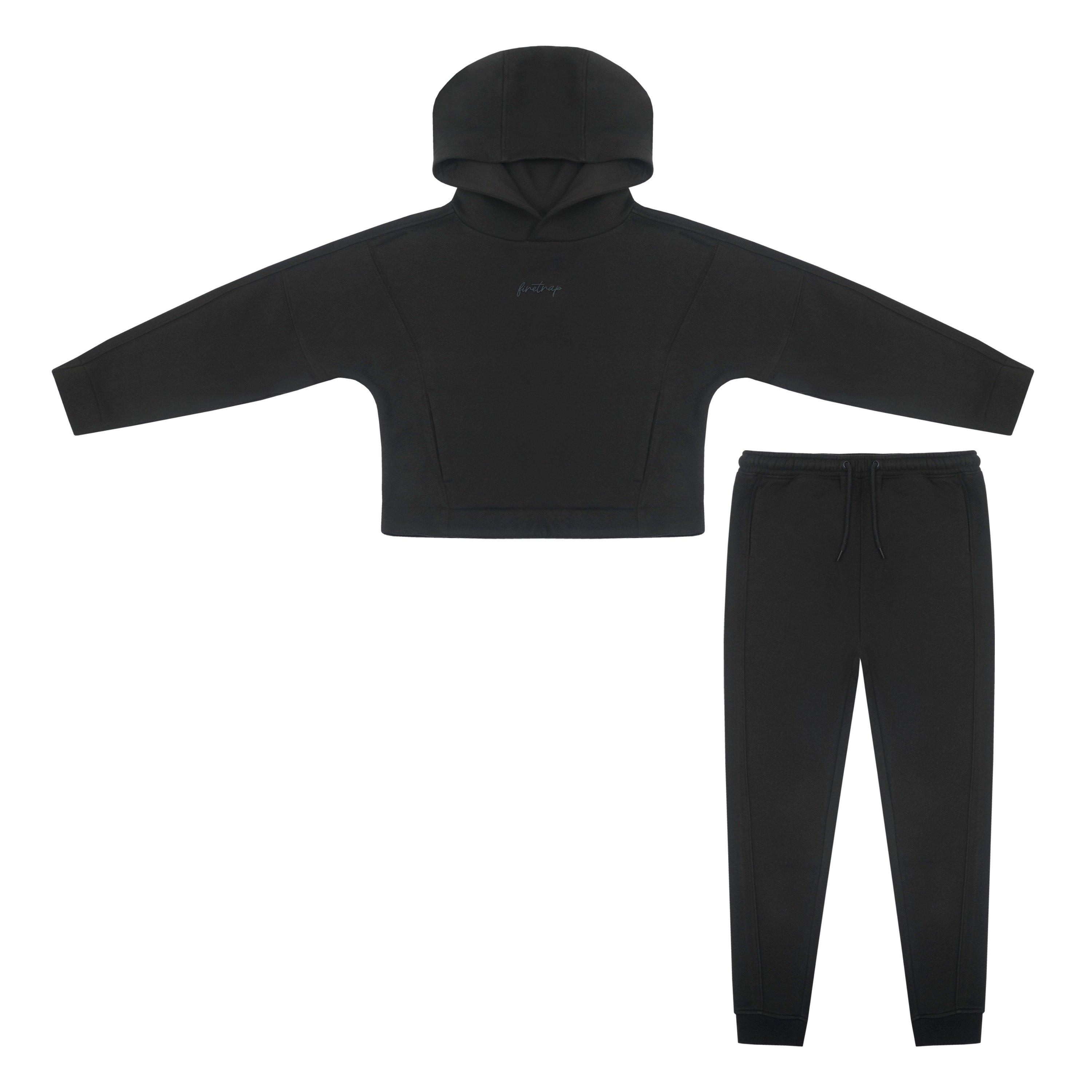 Firetrap Girls Junior 2Pc Jogger Set - Black - 9-10 Years