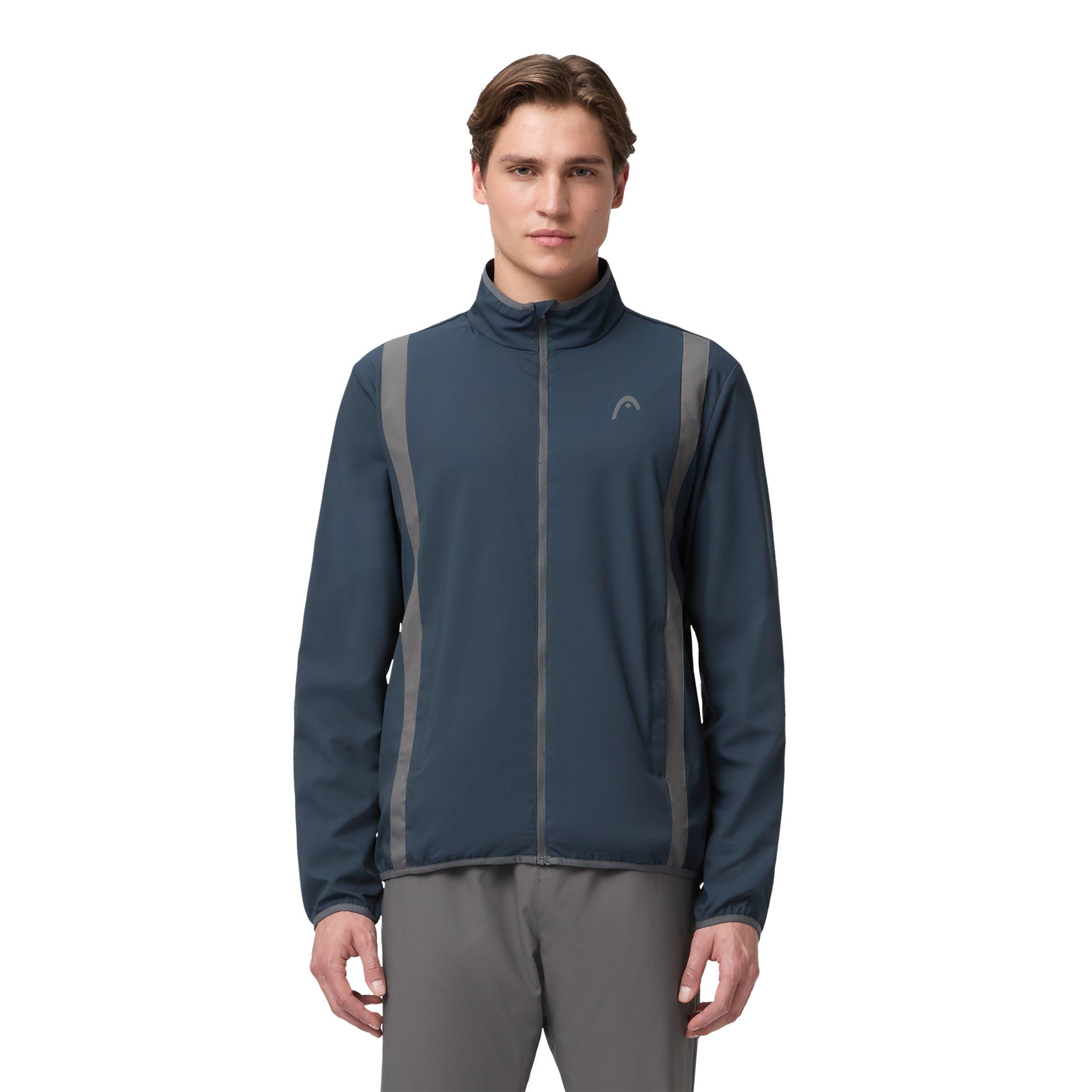 HEAD Mens Club 25 Moisture-Wicking Performance Tennis Jacket - Navy