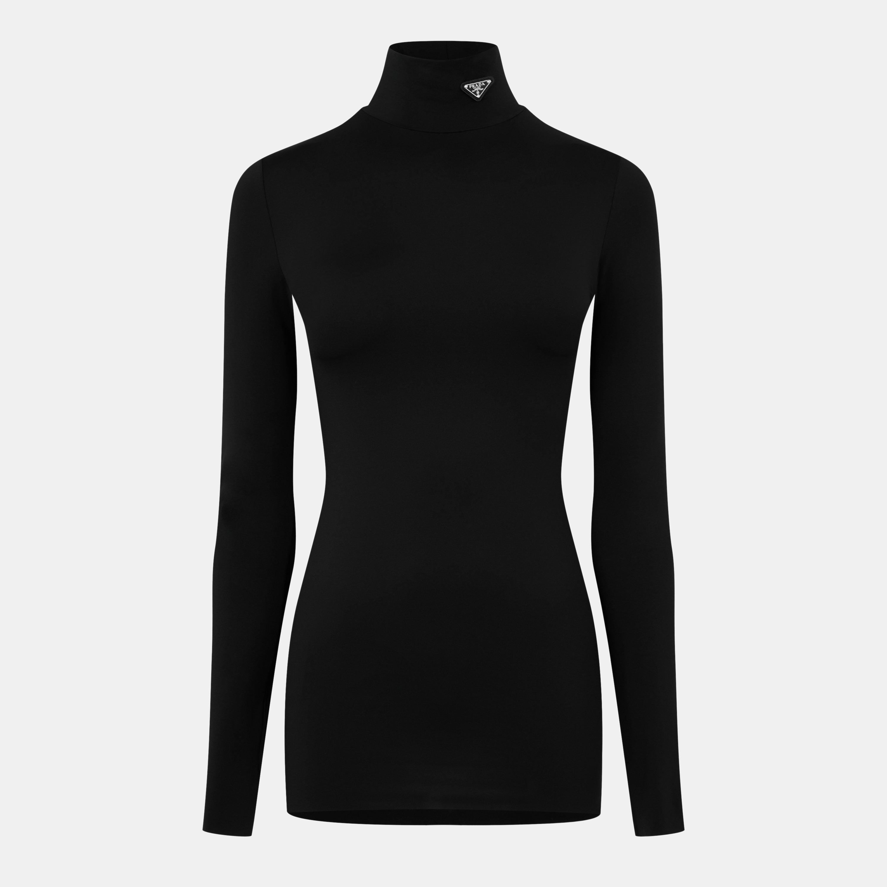 Nero - Prada - Jersey Turtleneck Top - 1