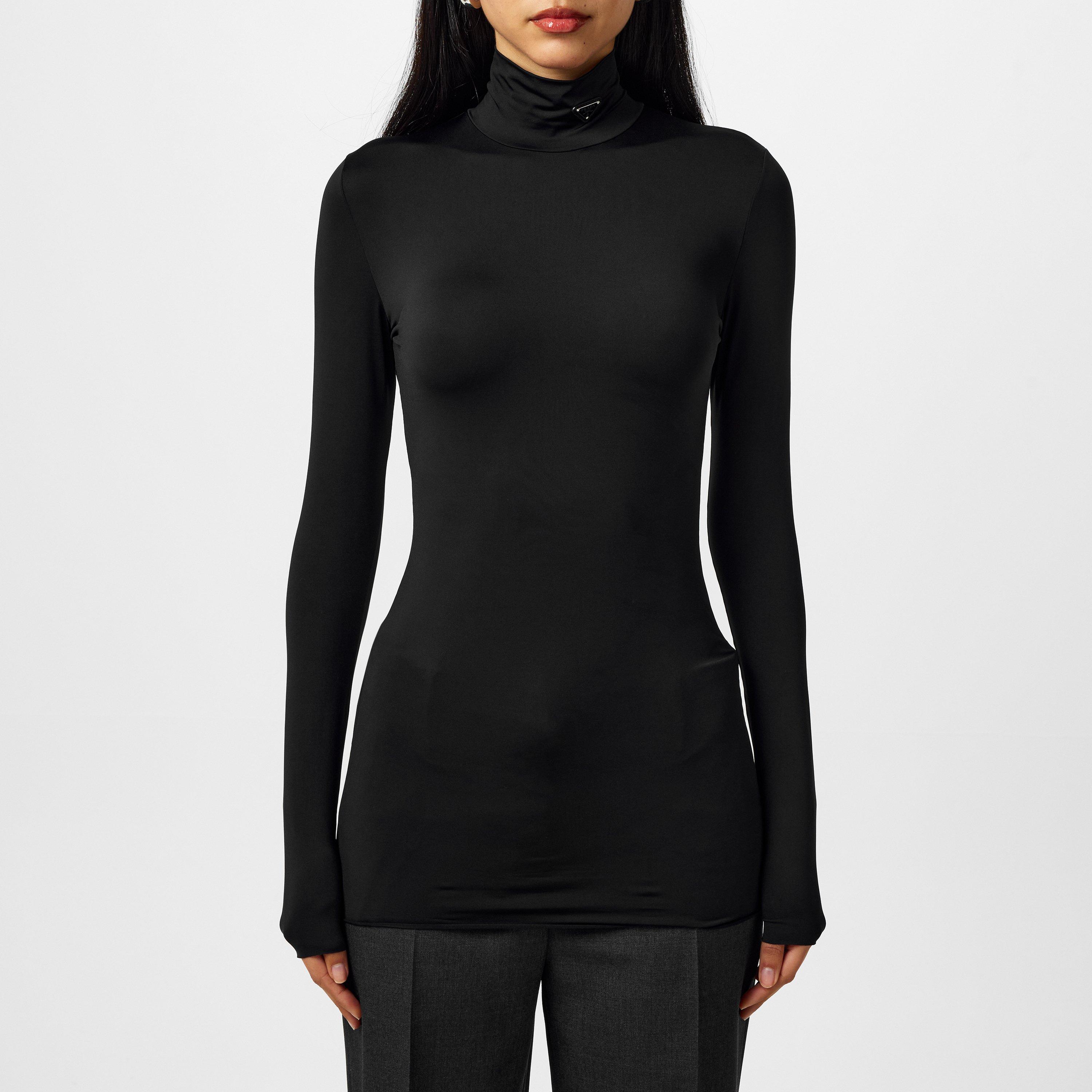 Nero - Prada - Jersey Turtleneck Top - 3