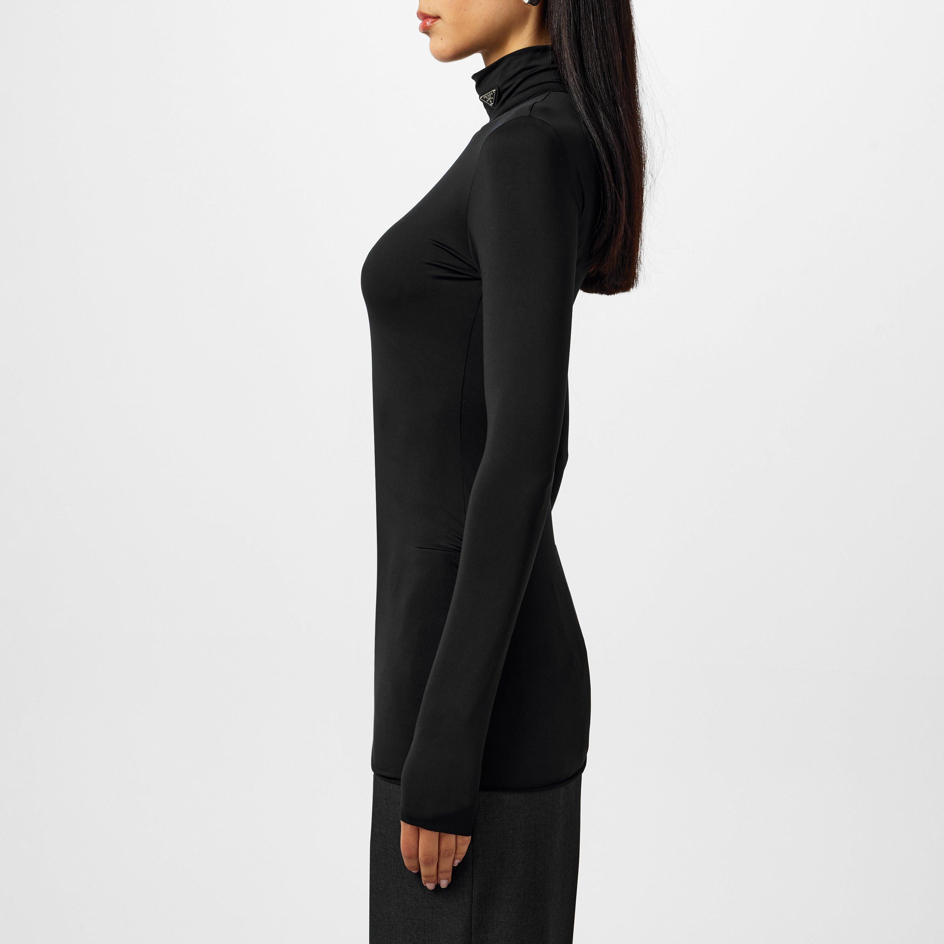 Nero - Prada - Jersey Turtleneck Top - 5