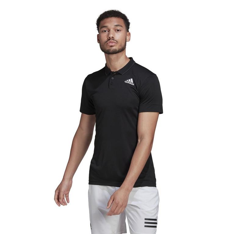 Noir - adidas - Tennis Freelift Polo Shirt Mens - 2