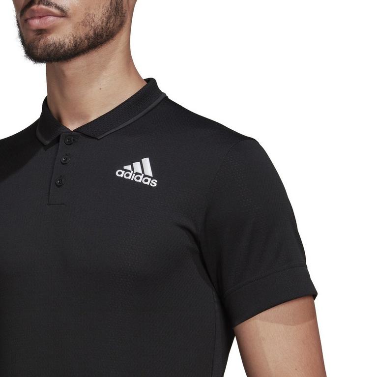 Noir - adidas - Tennis Freelift Polo Shirt Mens - 5