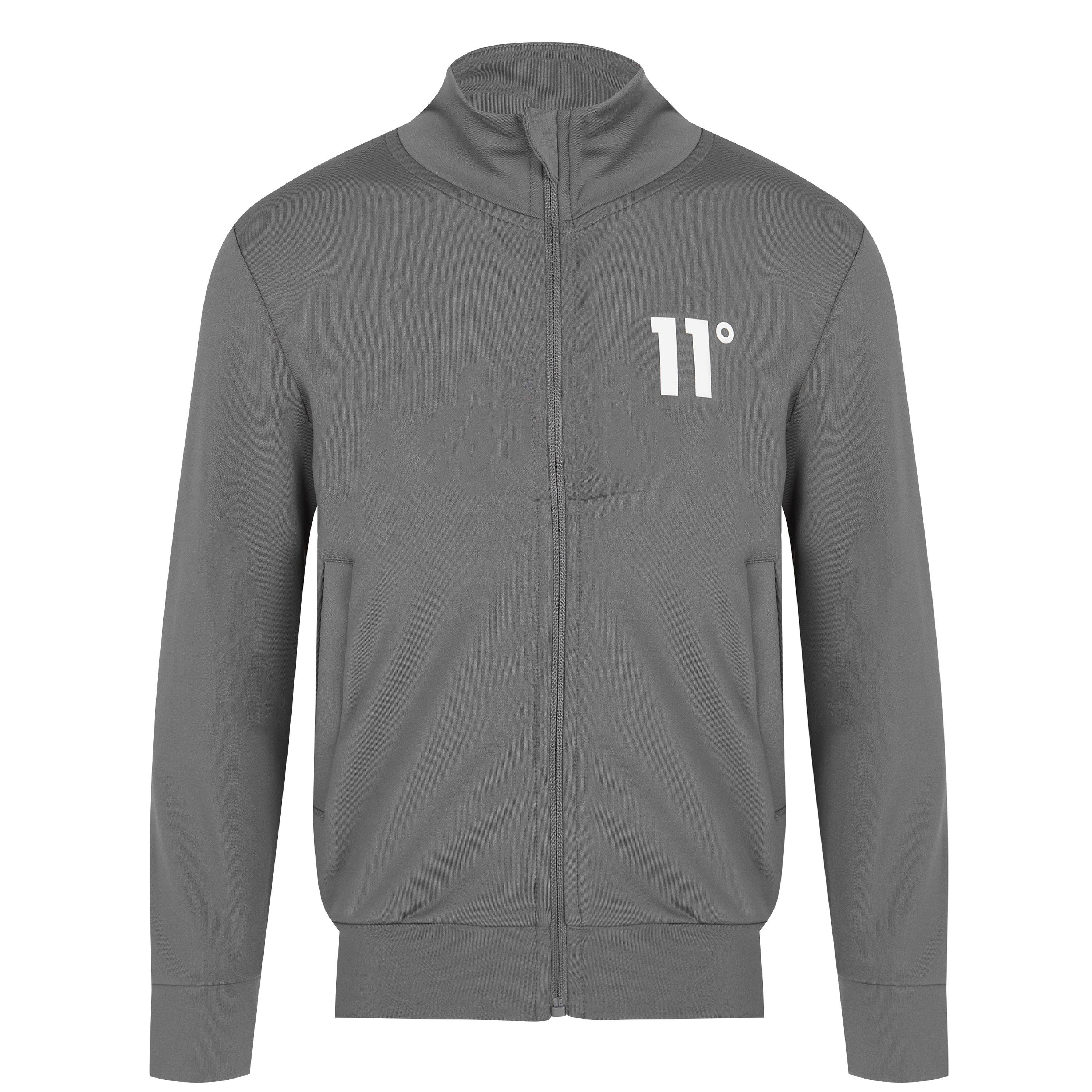 Steel/White - 11 Degrees - Poly Zip Track Suit - 2