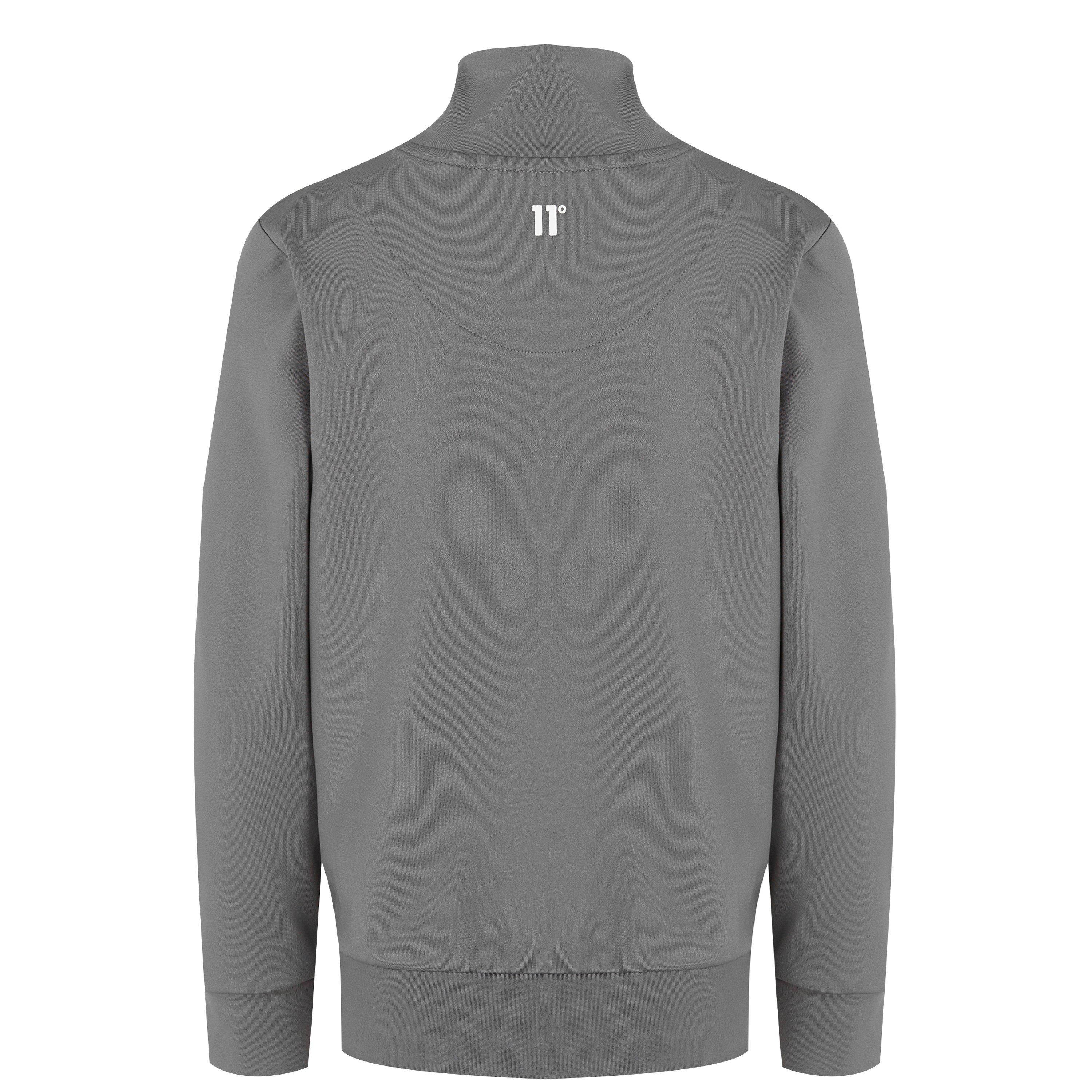 Steel/White - 11 Degrees - Poly Zip Track Suit - 3