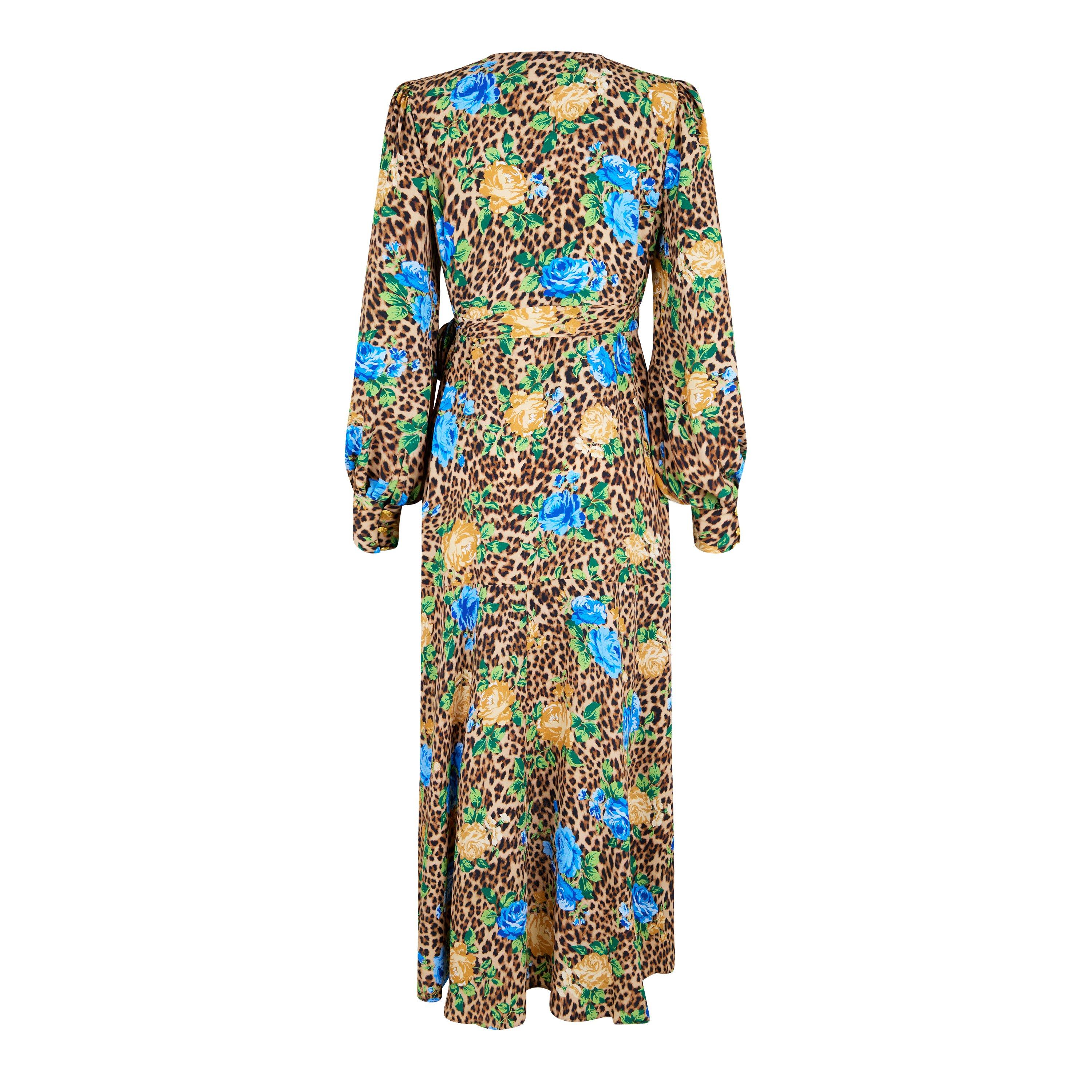Leopard Floral - Biba - Printed Wrap Dress - 6