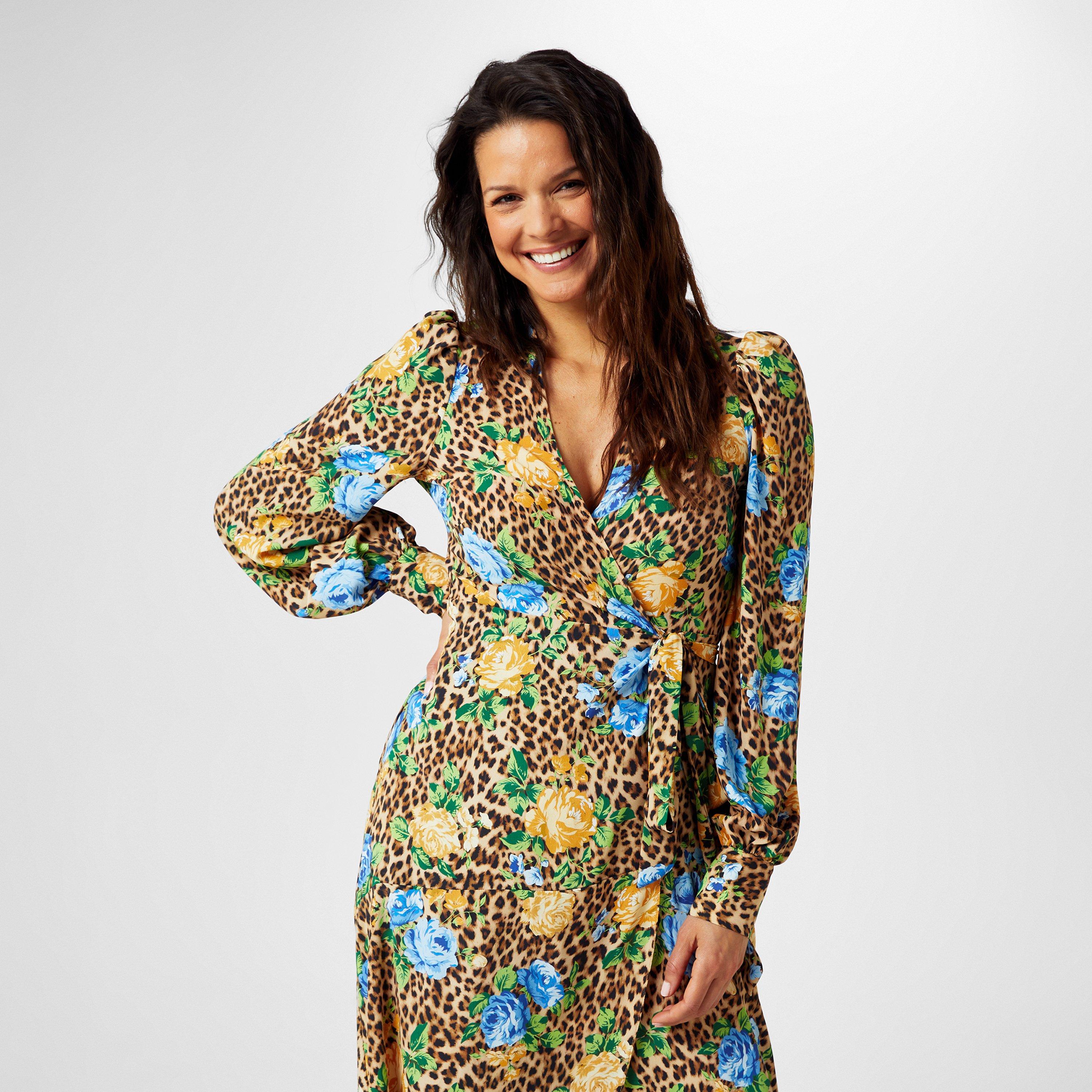 Leopard Floral - Biba - Printed Wrap Dress - 3