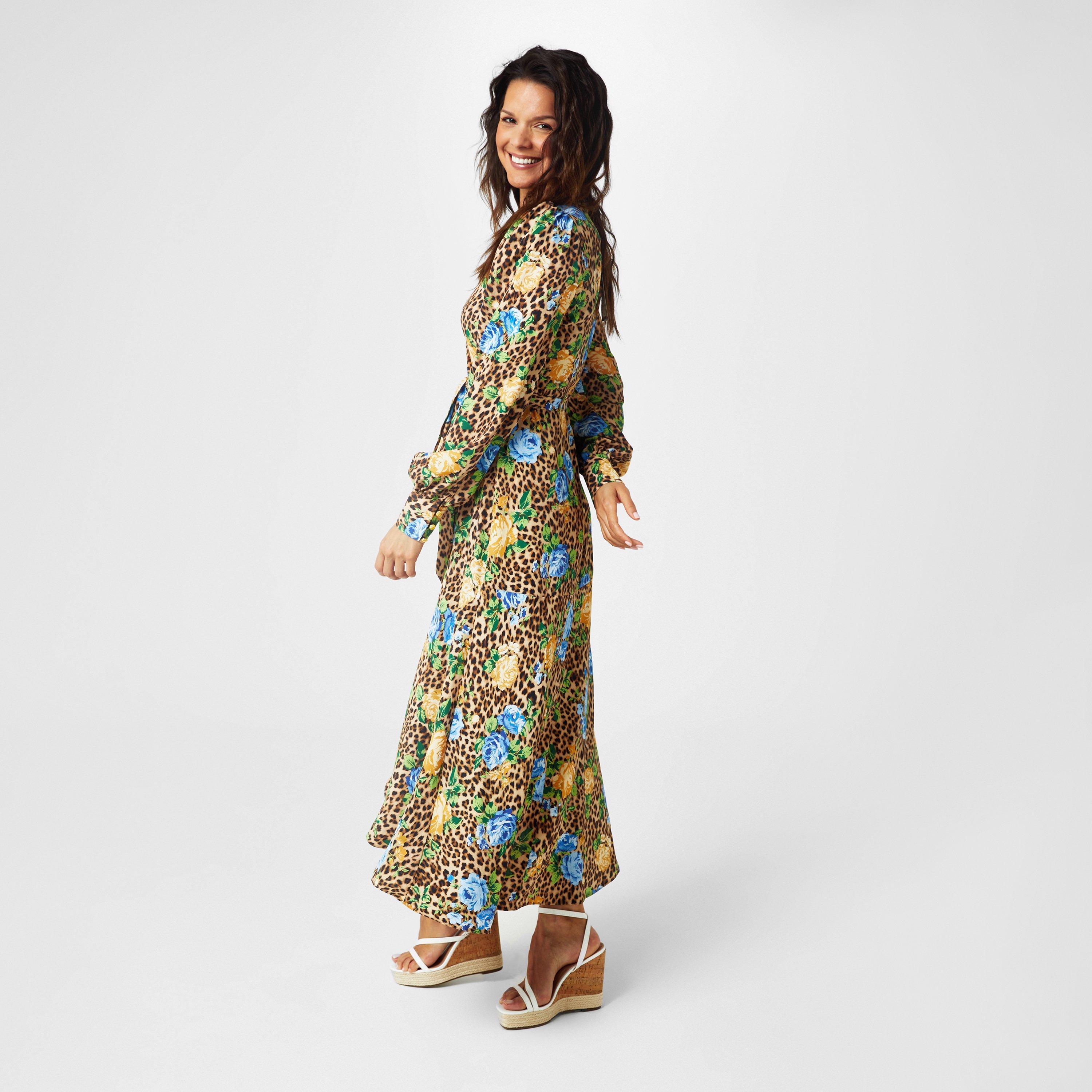 Leopard Floral - Biba - Printed Wrap Dress - 4