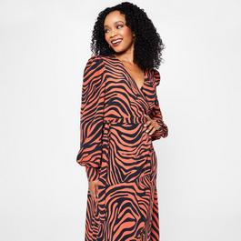 Biba Printed Wrap Dress