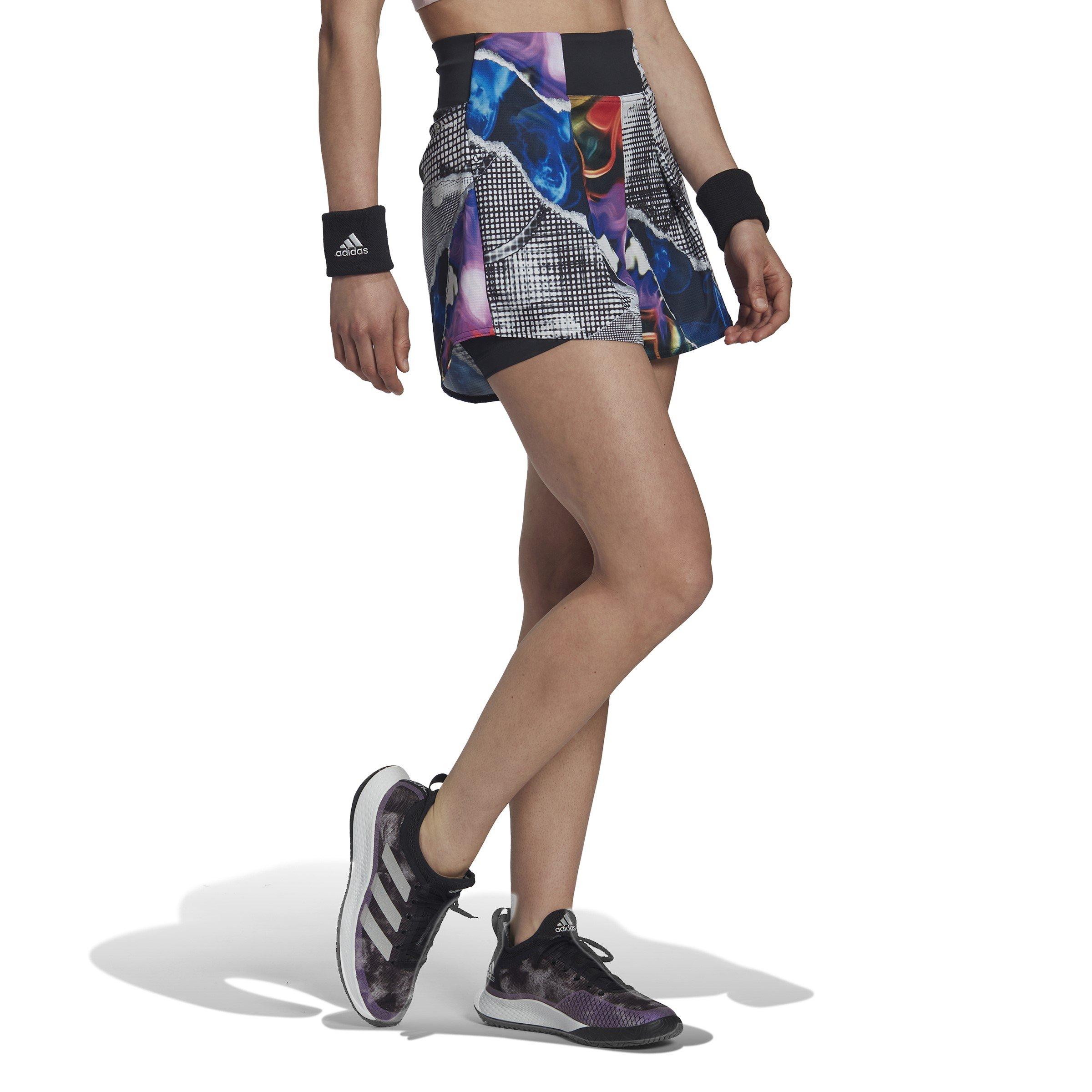 Black/Multi - adidas - Tennis U.S. Series Ergo Printed Shorts Womens - 5