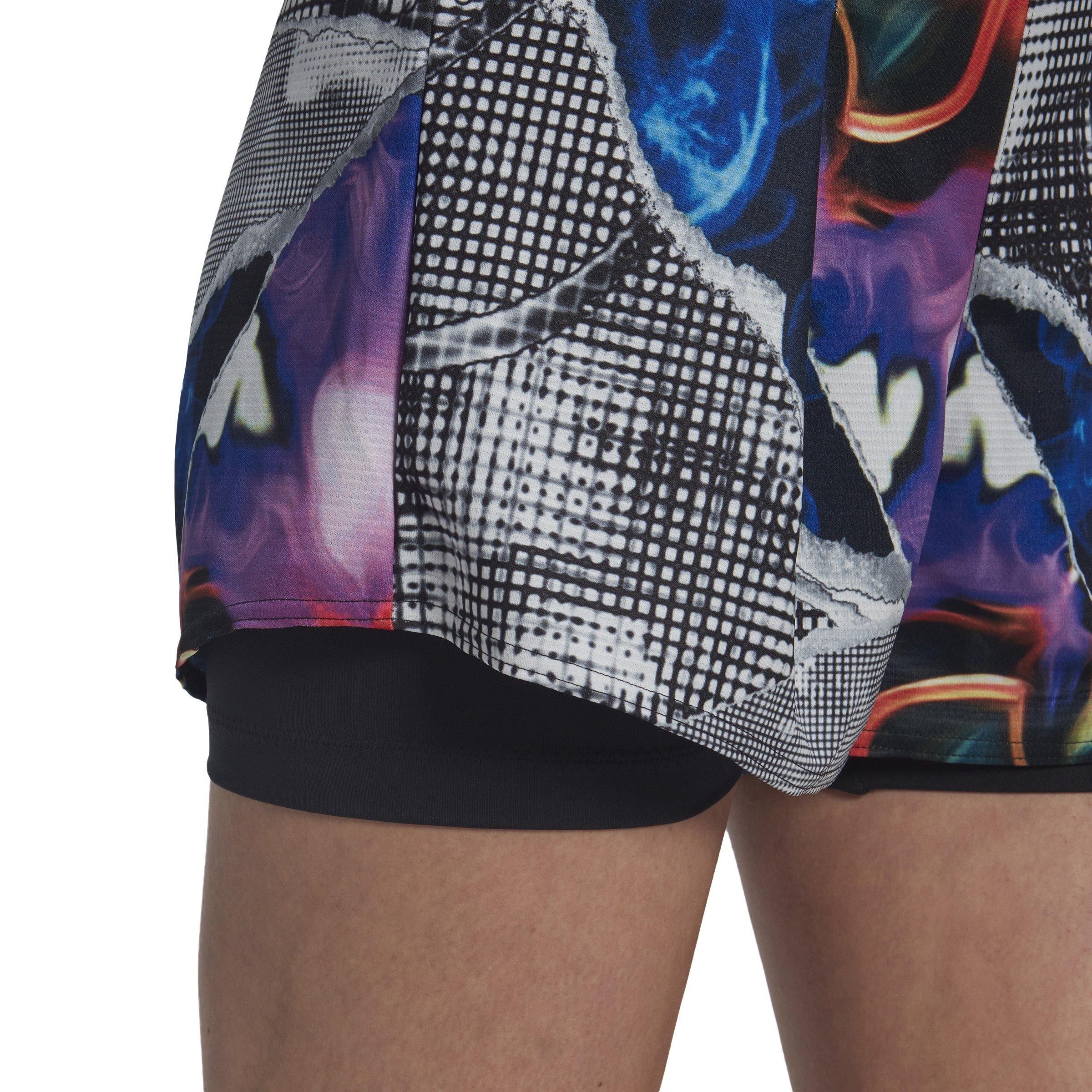 Black/Multi - adidas - Tennis U.S. Series Ergo Printed Shorts Womens - 7