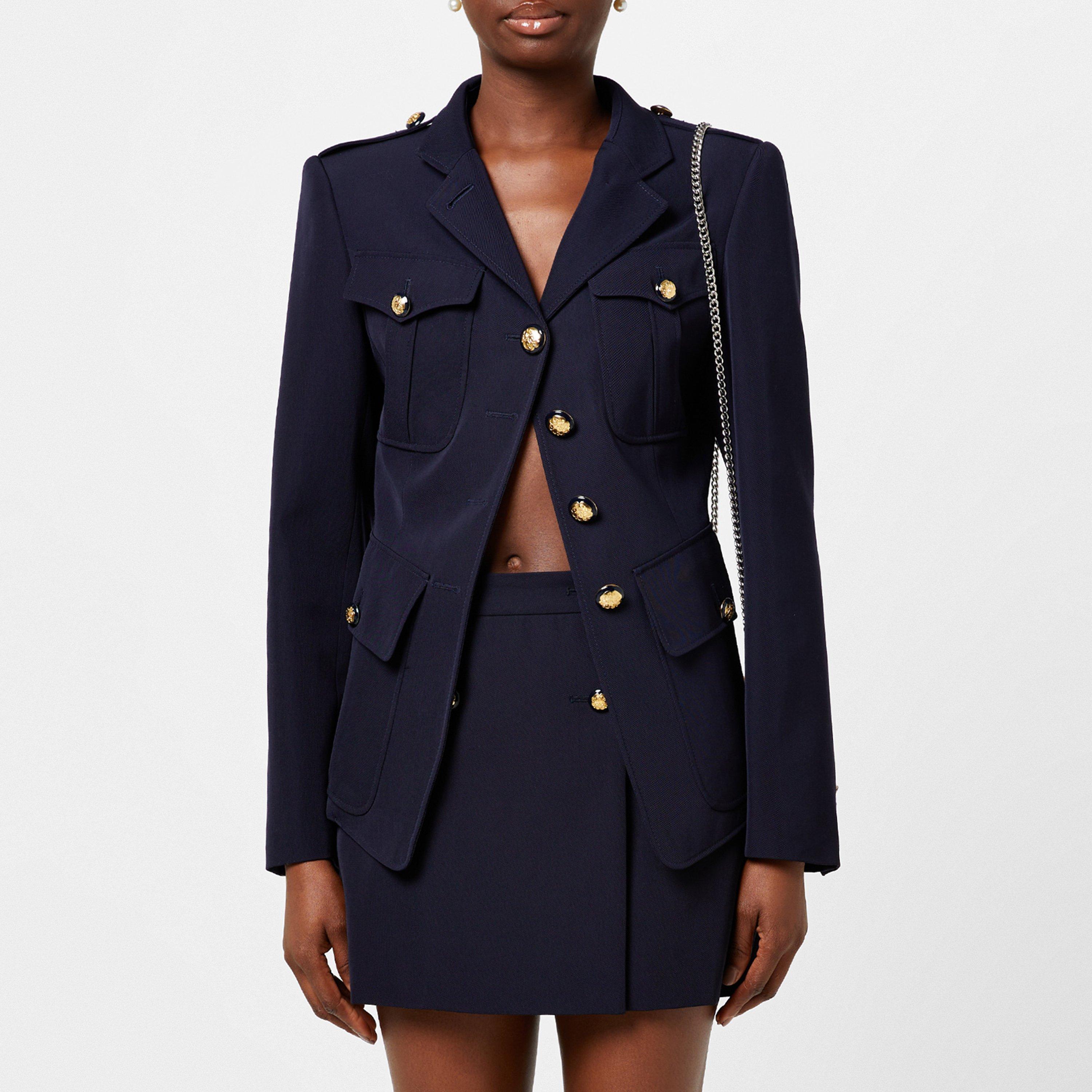 ジャケット Alexander McQueen Short double-breasted navy blue jacket Alexander McQueen Short double-breasted navy blue jacket