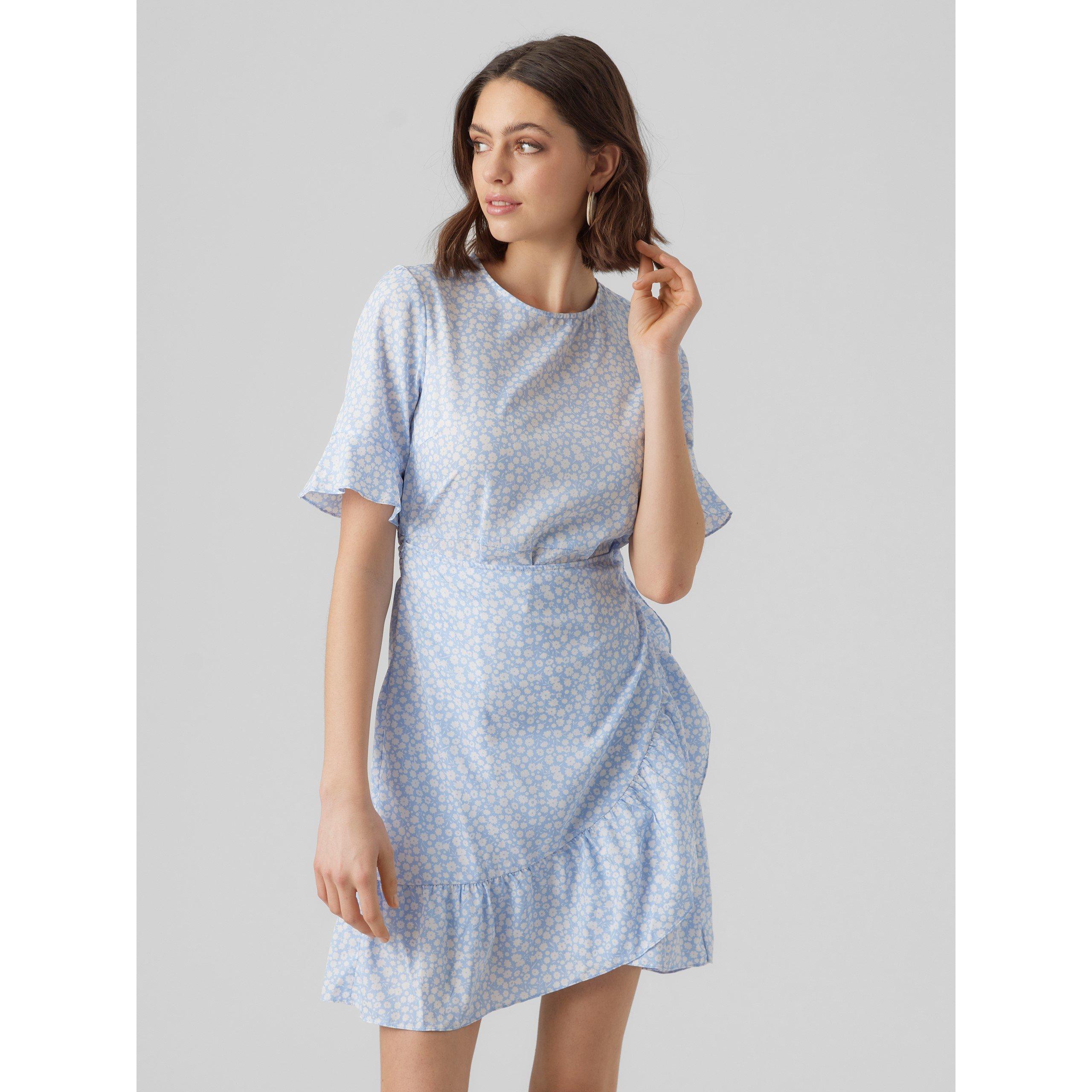 Vero Moda Women's Henna Mini Dress - Blue Bell Henna - 10 (S)
