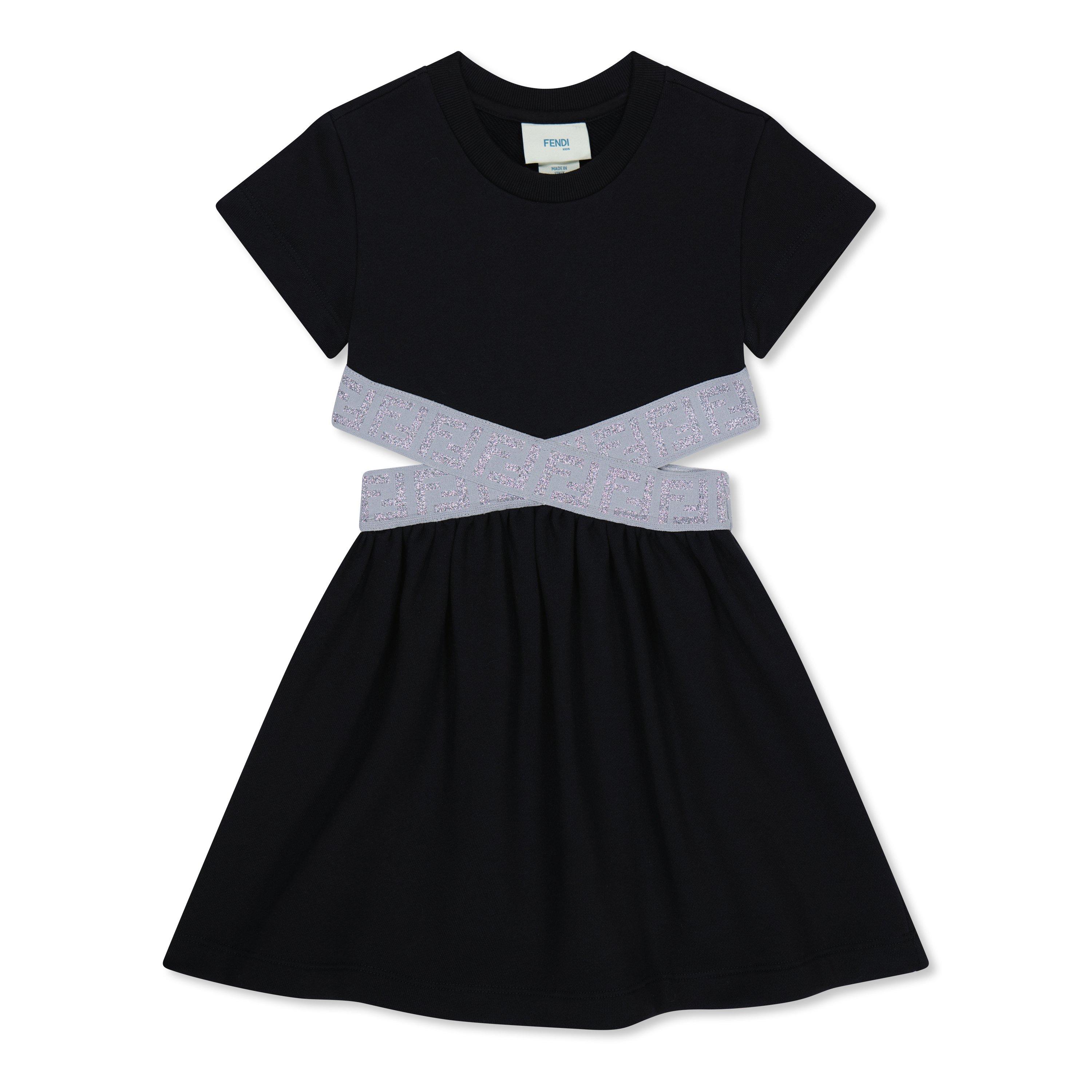 Black F1L13 - Fendi - Ff Logo Waist Dress Juniors - 1