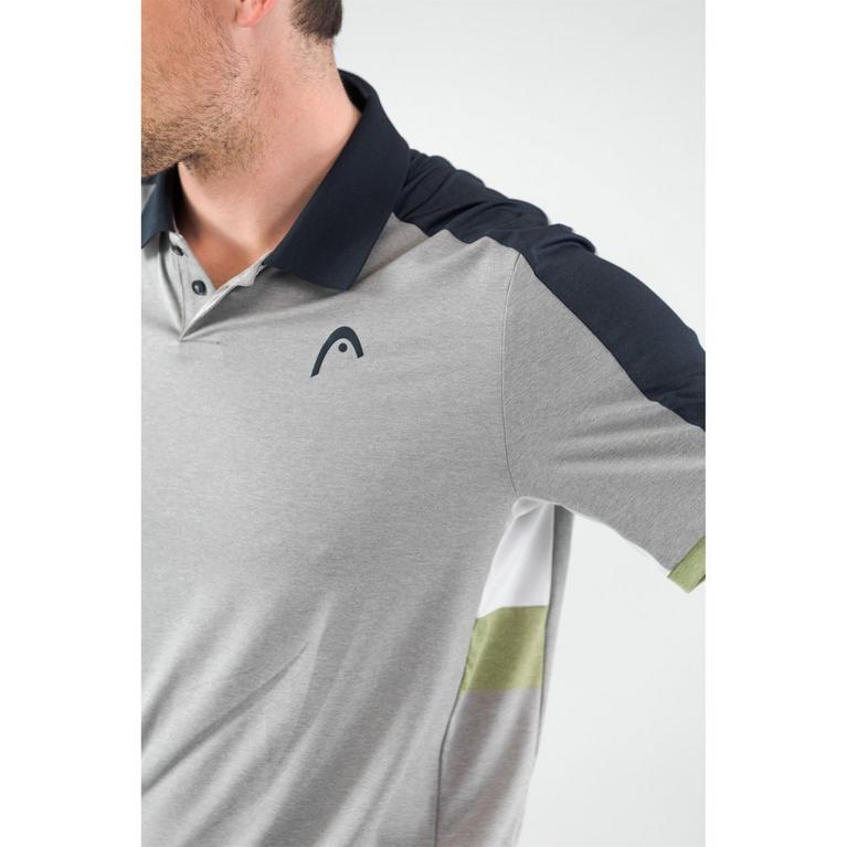 Gris/Marine/Lime - HEAD - Padel Tech Polo Shirt - 7