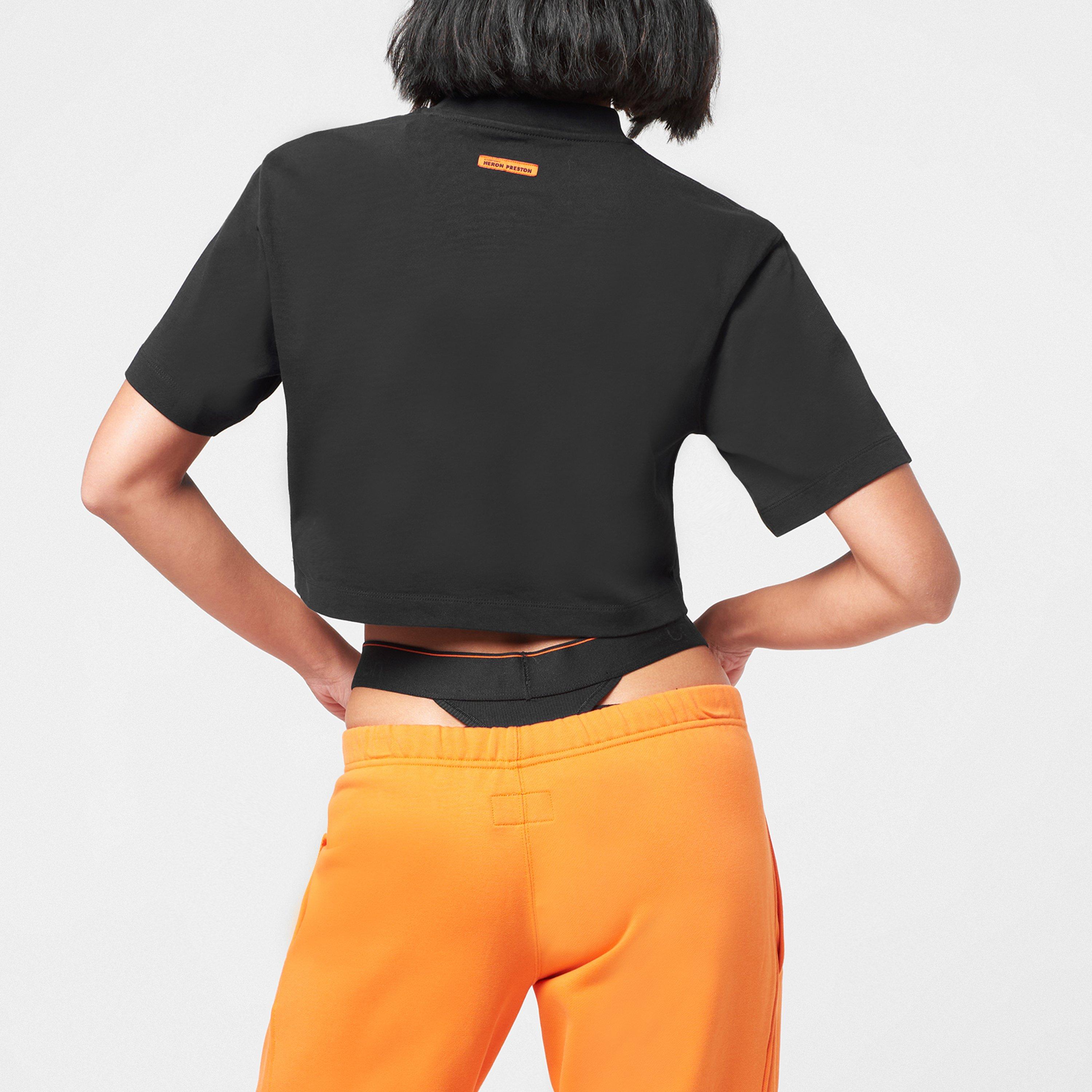 Blk 1001 - Heron Preston - Ctnmb Cropped Cotton T-Shirt - 2