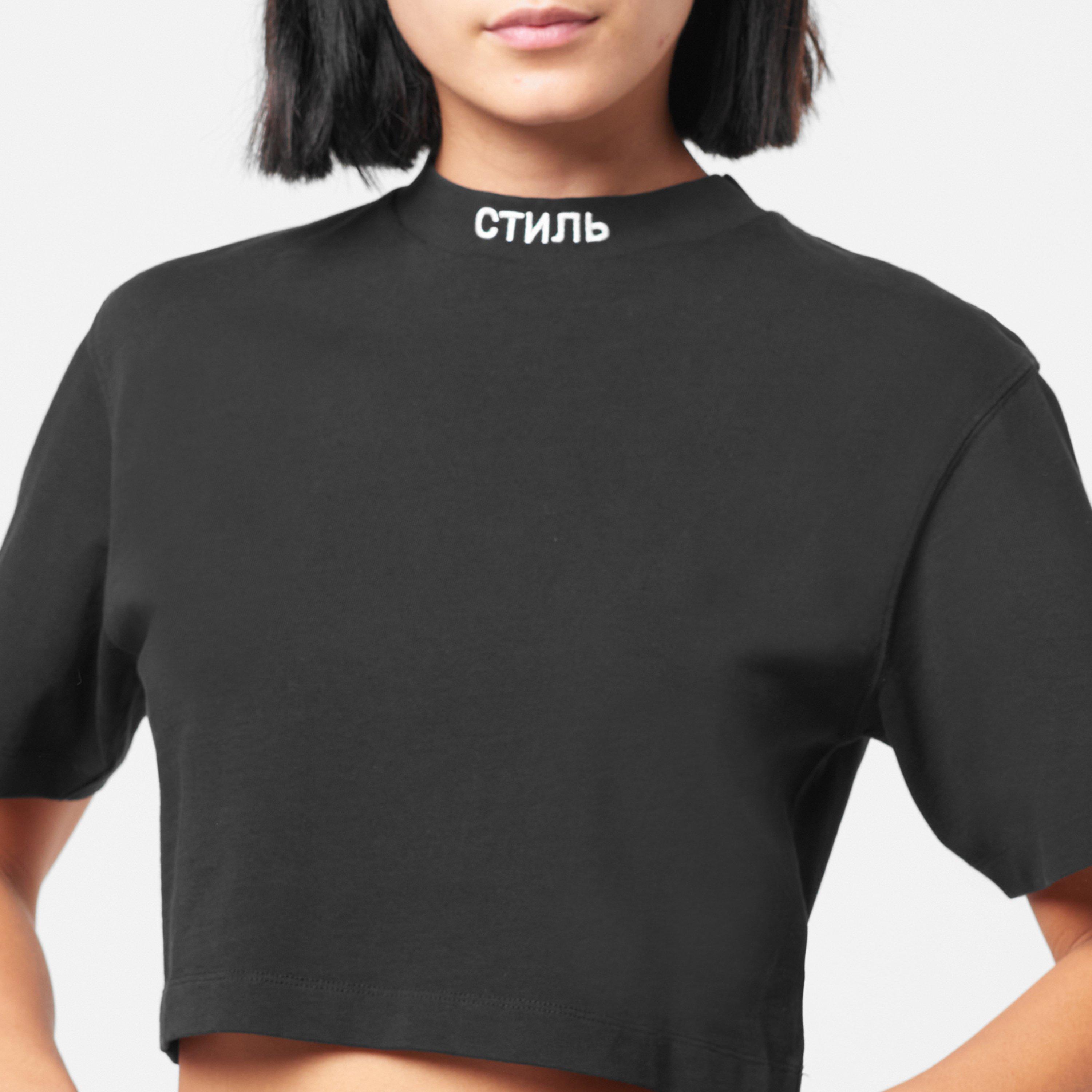 Blk 1001 - Heron Preston - Ctnmb Cropped Cotton T-Shirt - 3