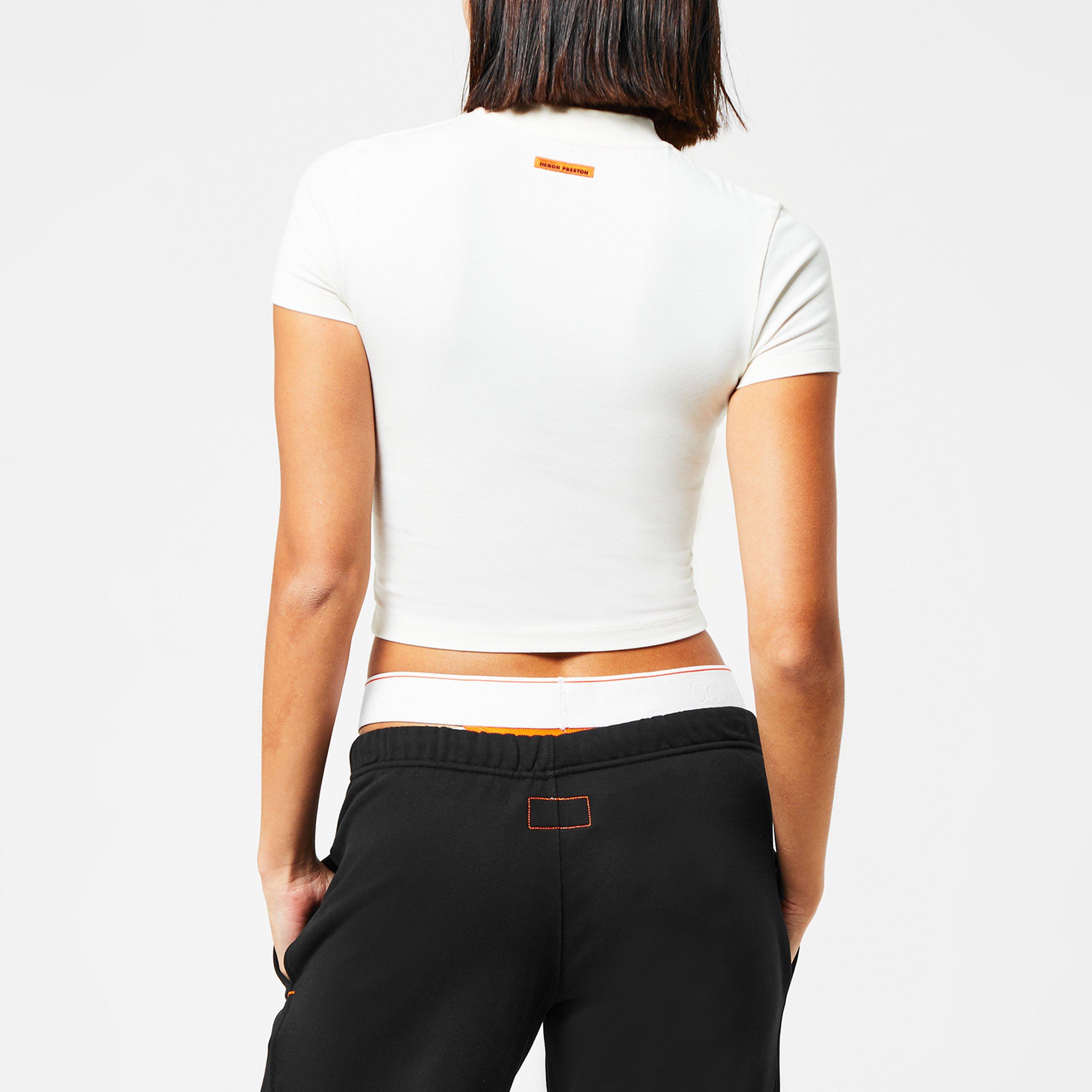Wht 0110 - Heron Preston - Women's Logo Crop Top - 2