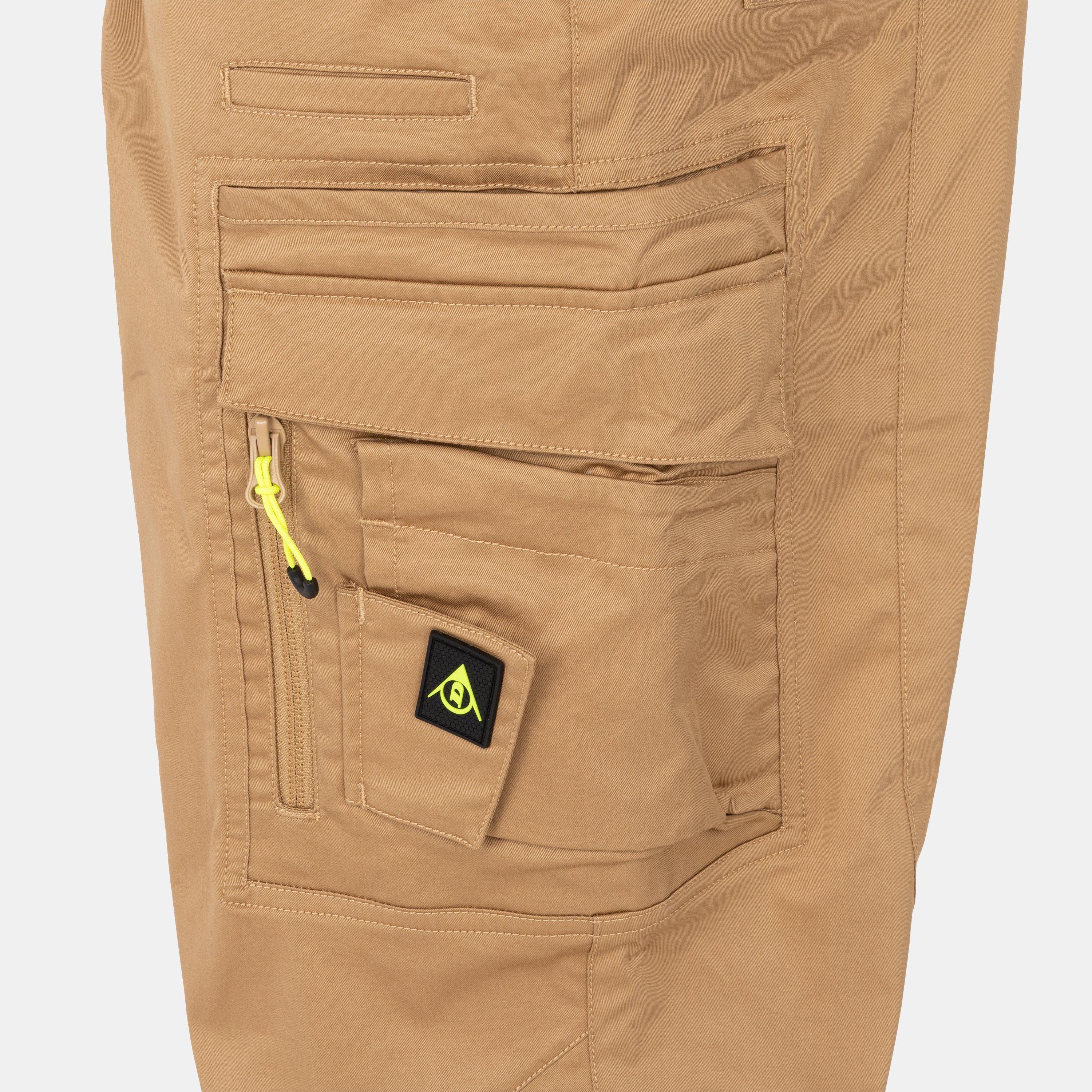 Beige - Dunlop - Elasticated Cuff Work Trousers Mens - 4
