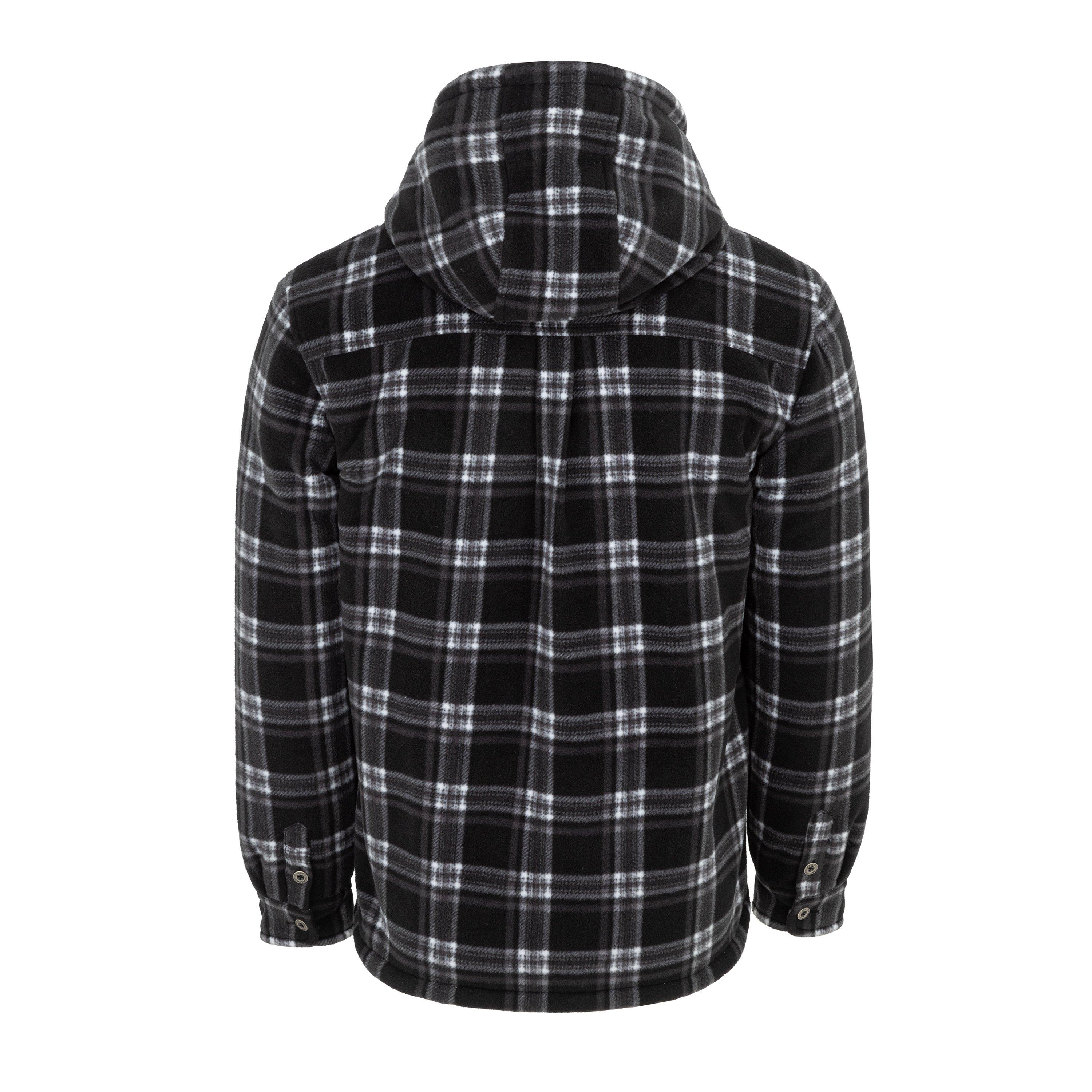 Crna - Dunlop - Full Zip Checked Hoodie Mens - 2