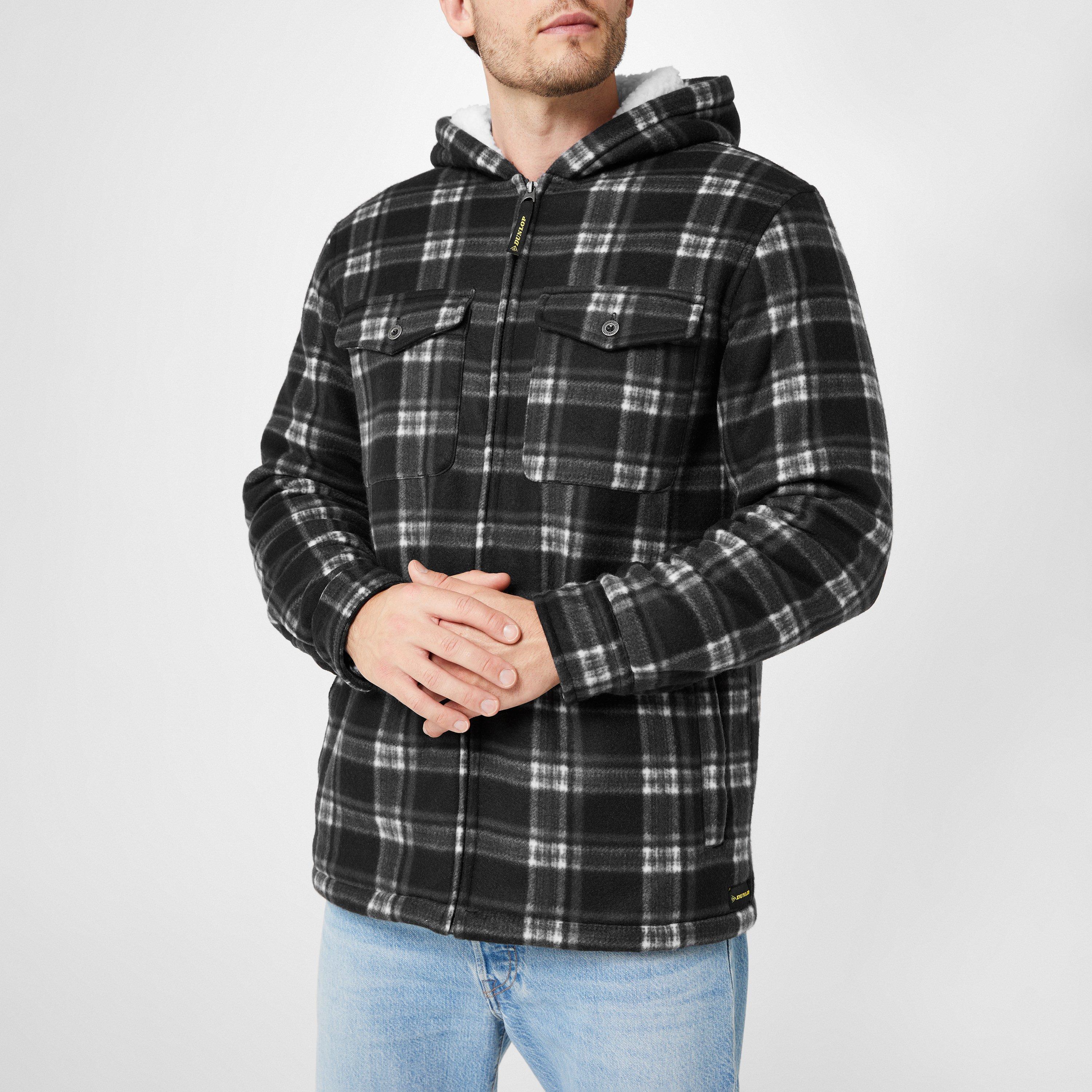 Full Zip Checked Hoodie Mens