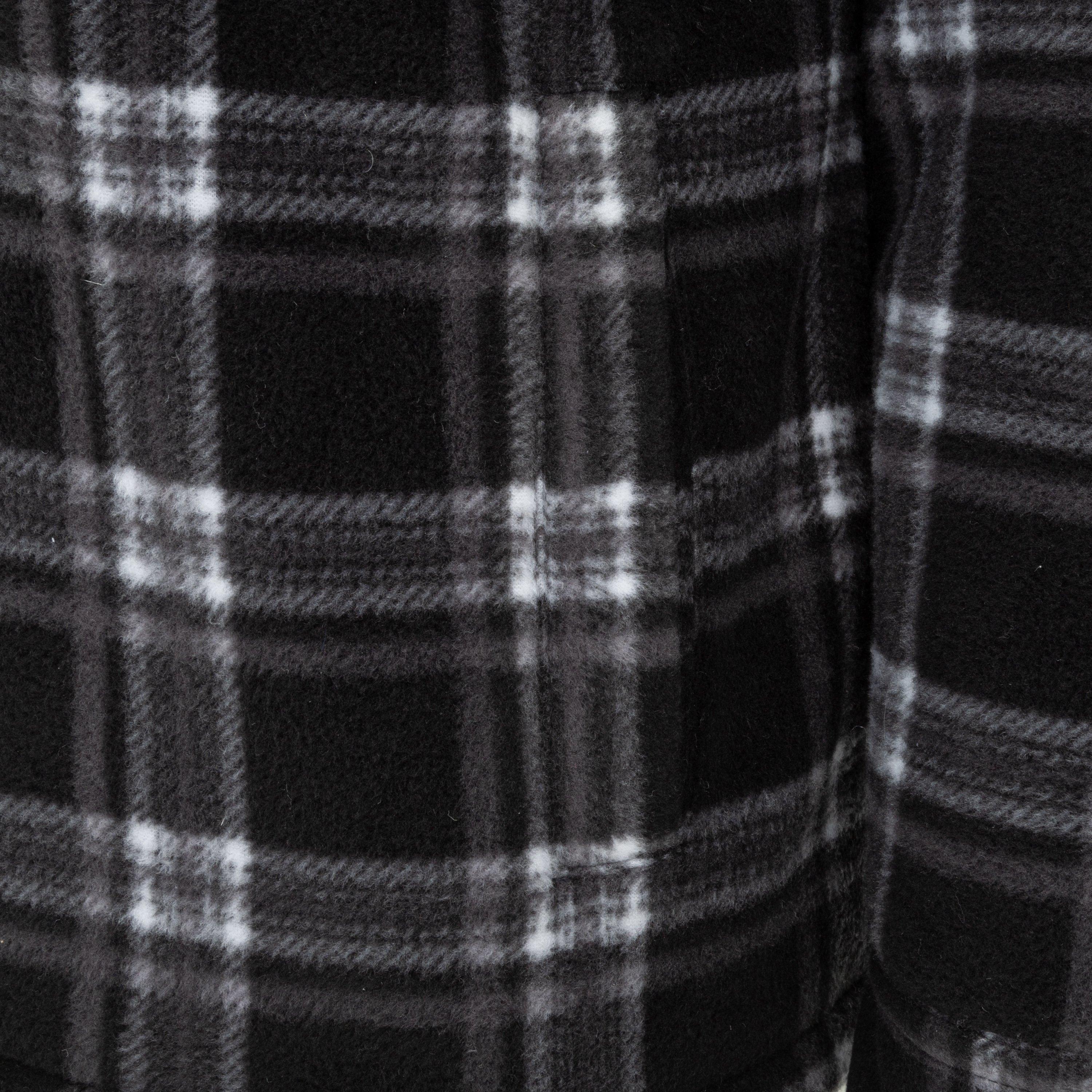 Crna - Dunlop - Full Zip Checked Hoodie Mens - 8