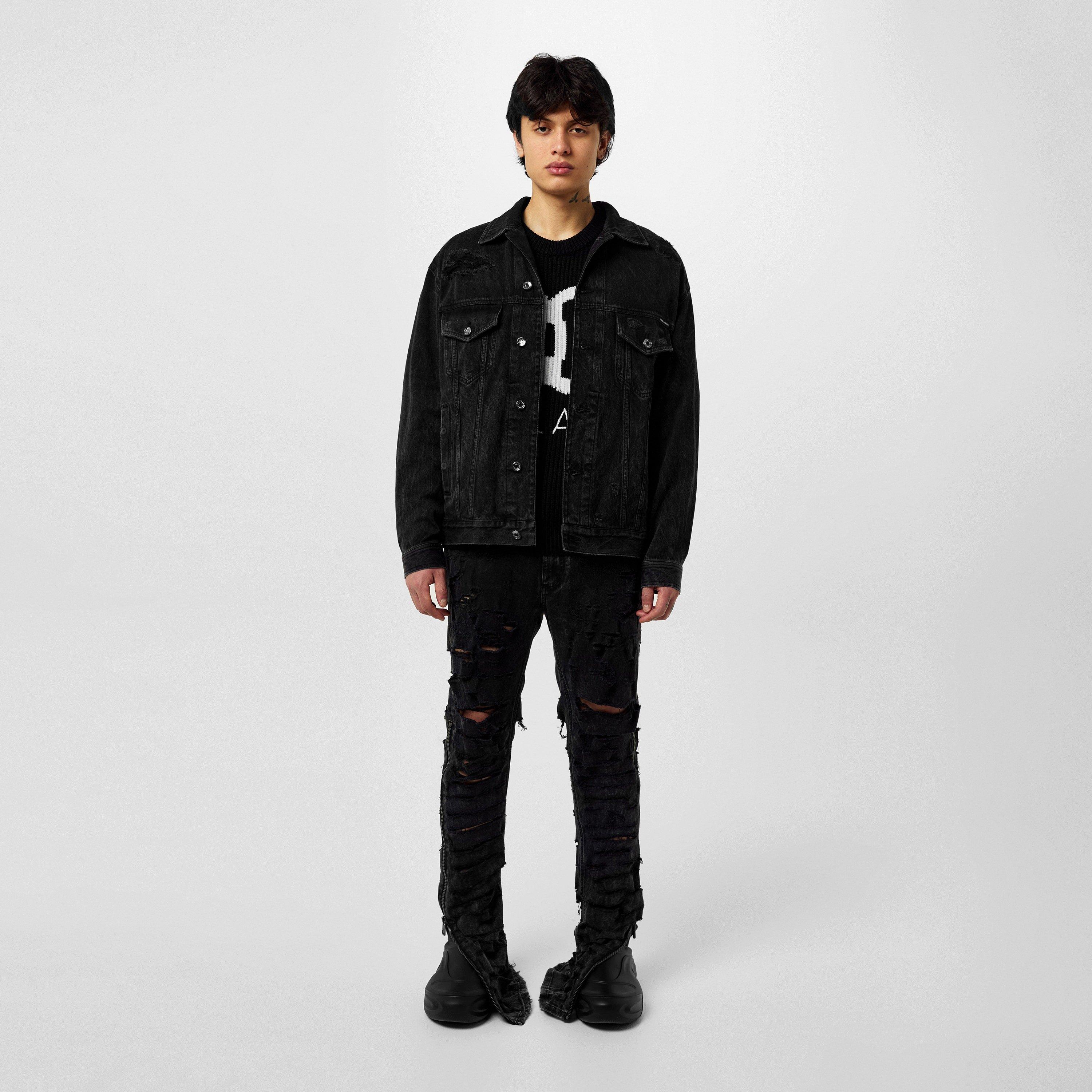 Black S9001 - Dolce and Gabbana - Distressed Slim Jeans - 4