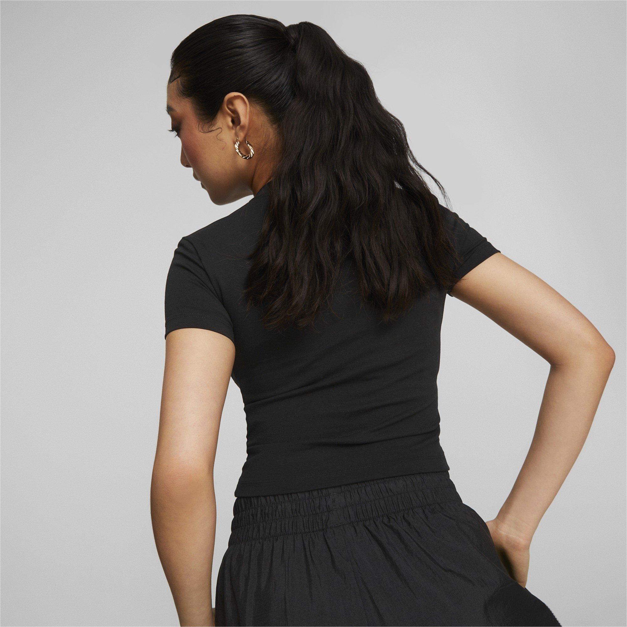 Noir - Puma - Puma Sportstyle Classic V T Shirt Womens - 4