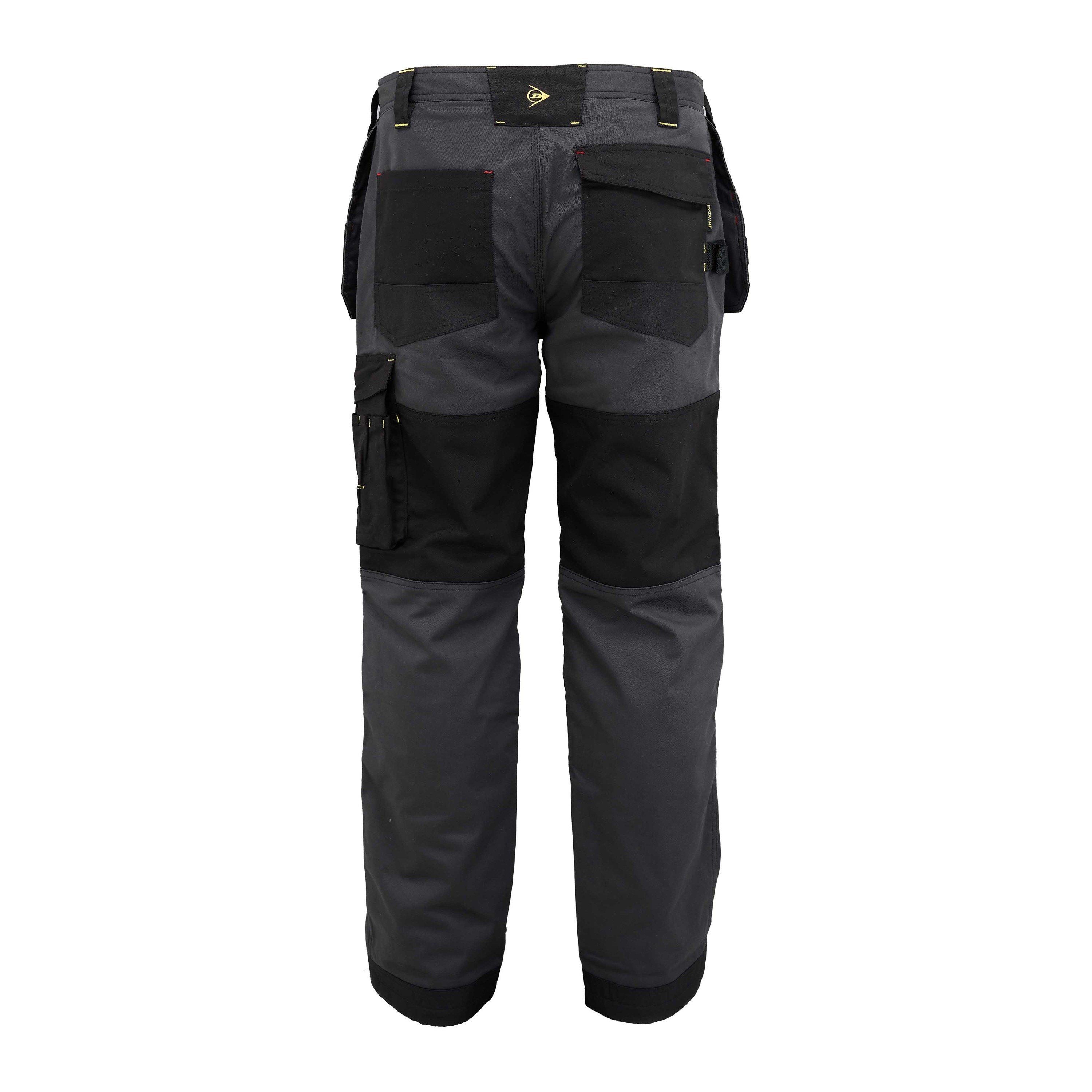 Charcoal/Black - Dunlop - On Site Winter Lined Workwear Trousers - 3