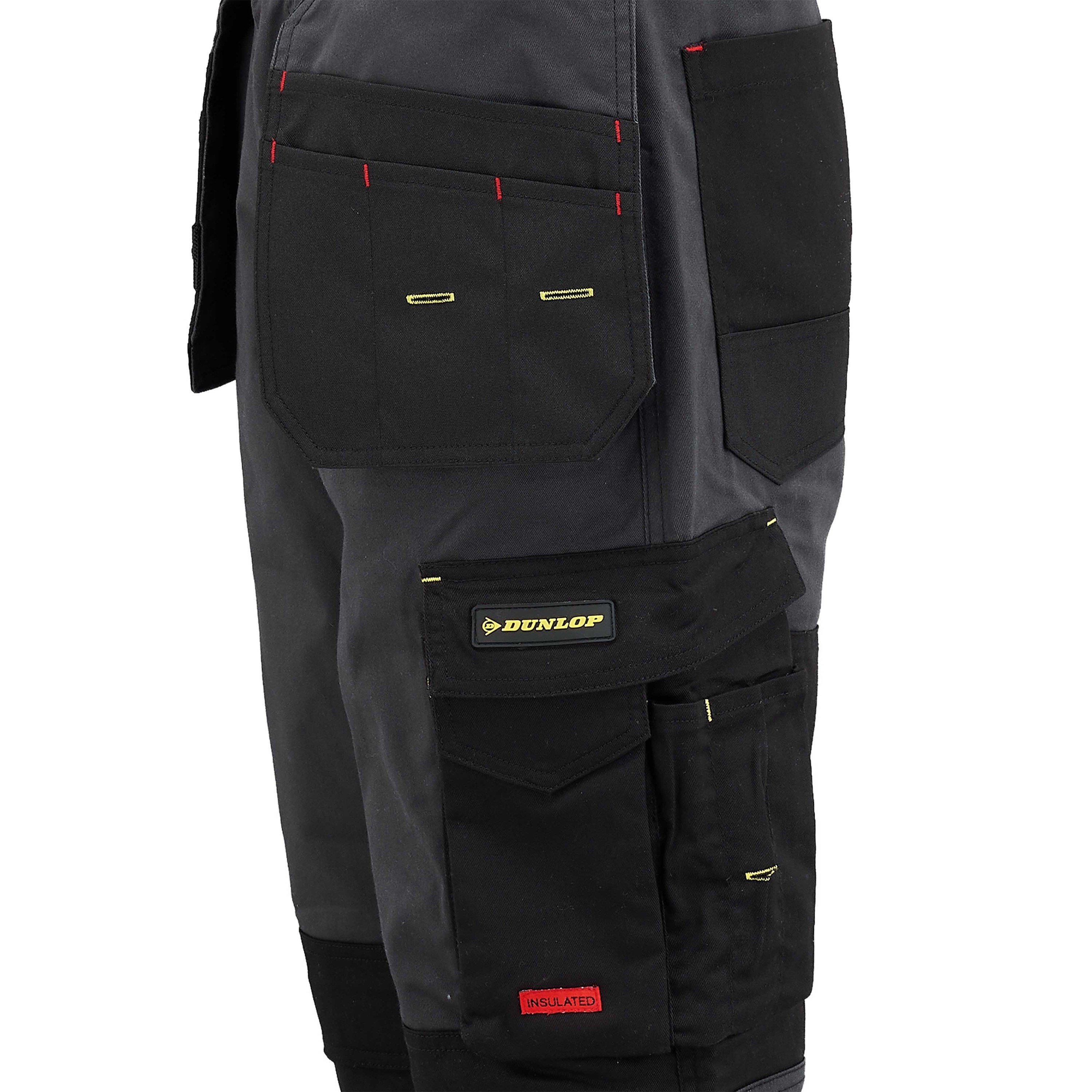 Charcoal/Black - Dunlop - On Site Winter Lined Workwear Trousers - 6