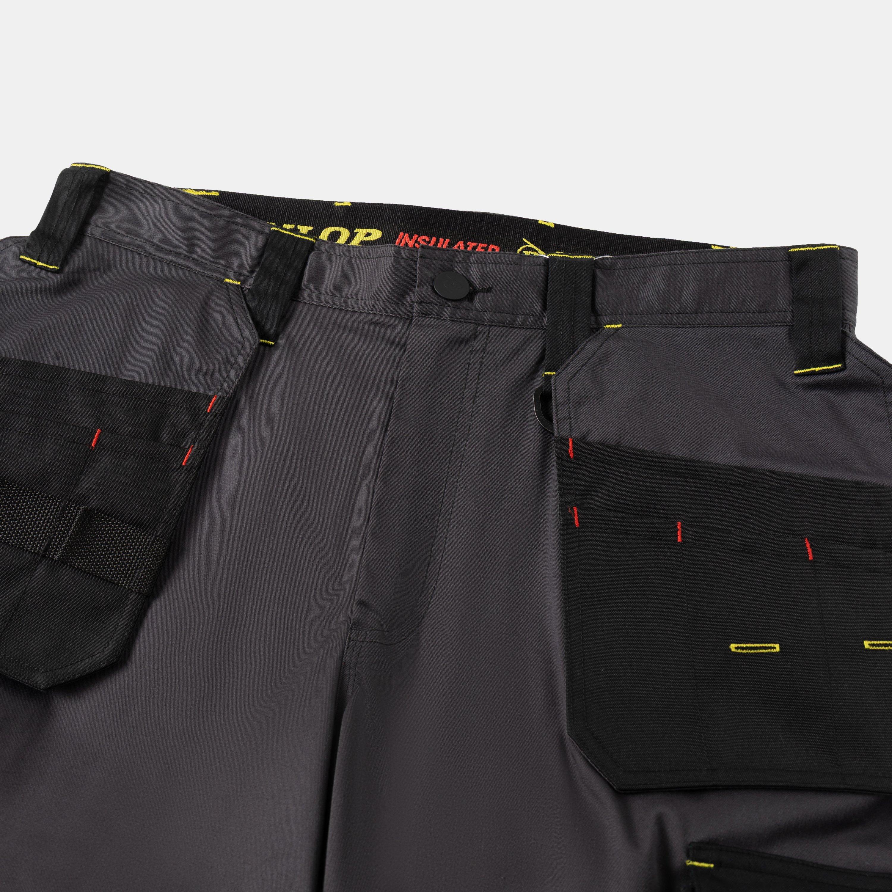 Charcoal/Black - Dunlop - On Site Insualted Workwear Trousers - 4